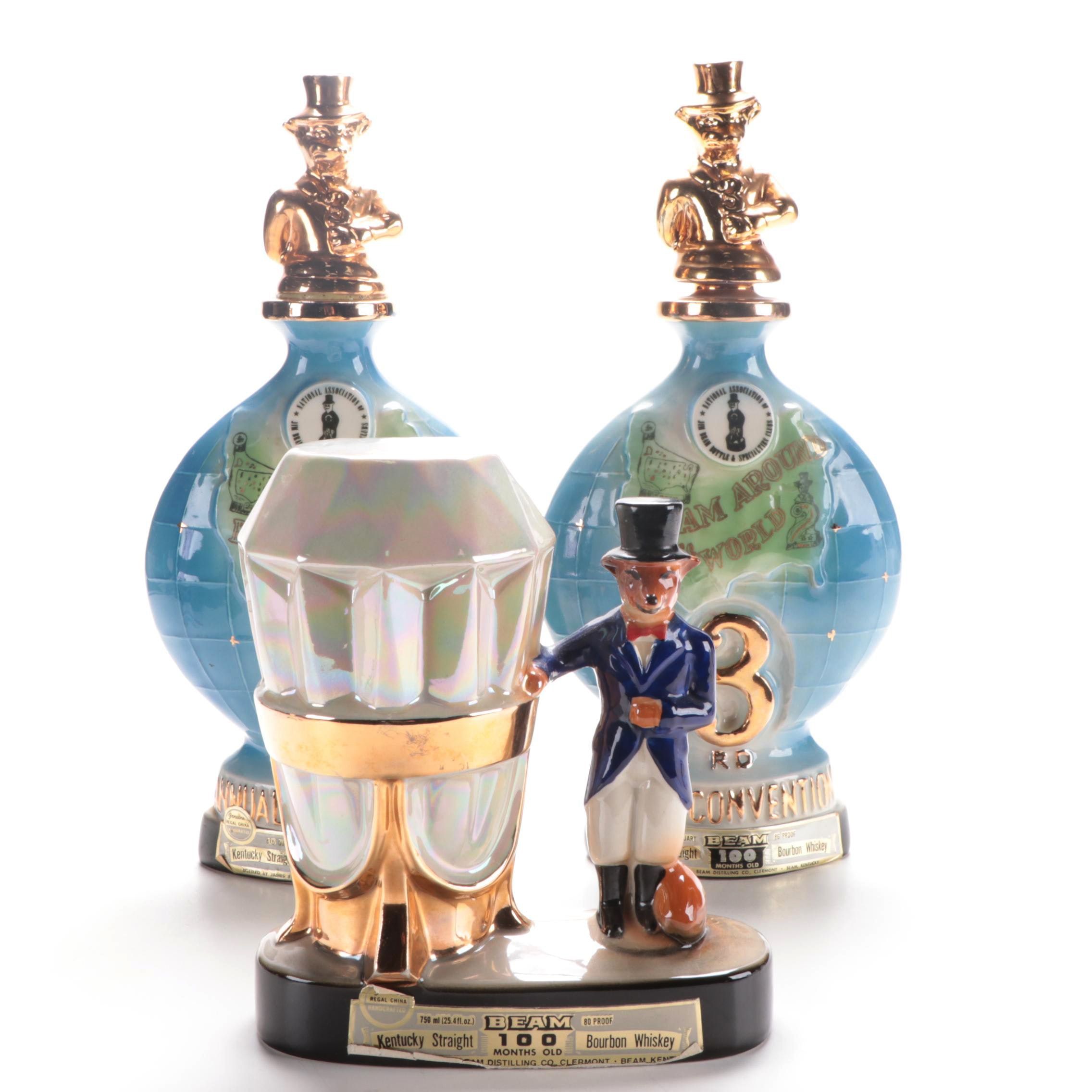 Jim Beam Gem City Bottle Club and 3rd Convention Decanters, 1970s