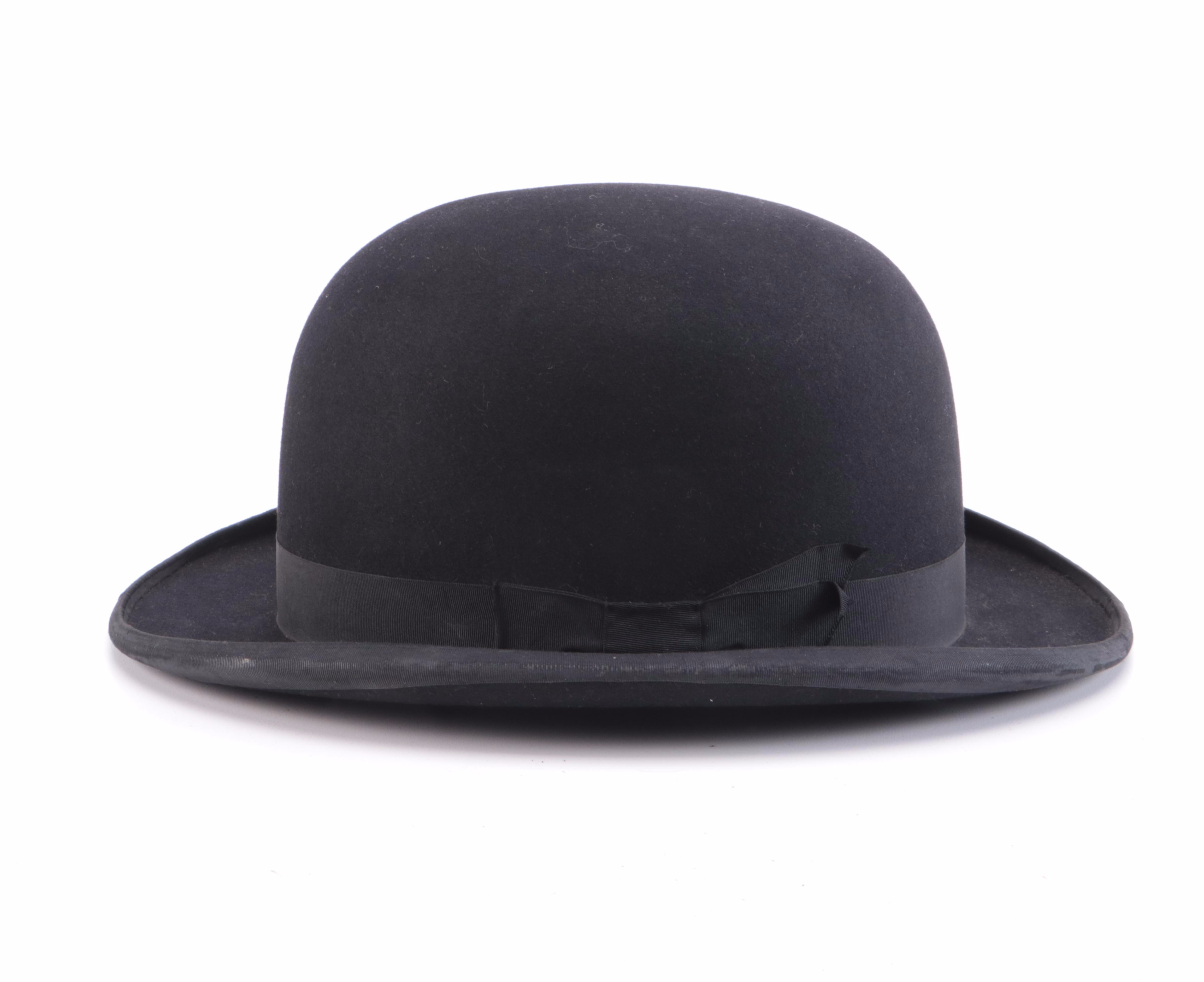 Dobbs Black Felted Wool Bowler Hat with Cavanagh Hat Box from The Metropolitan