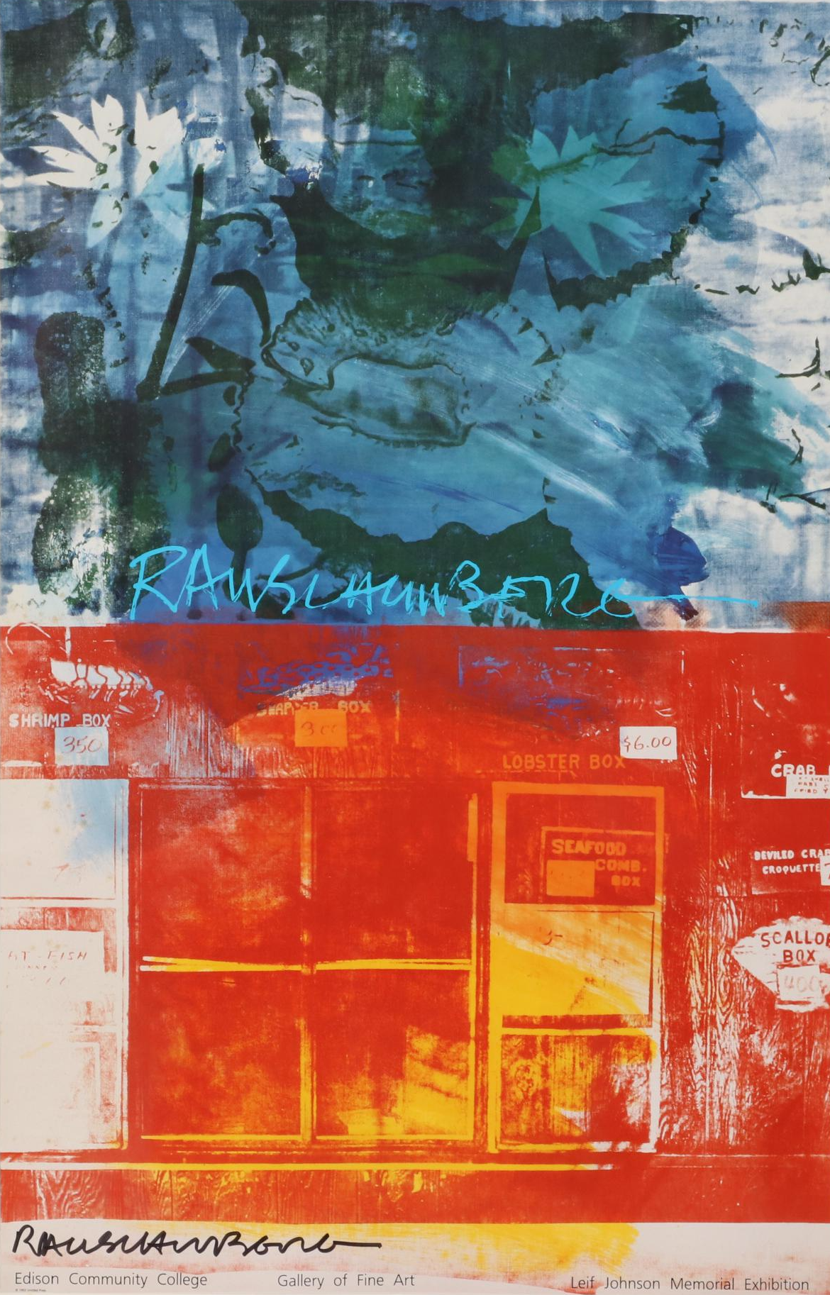 Robert Rauschenberg Offset Lithograph Poster "Edison Community College..."