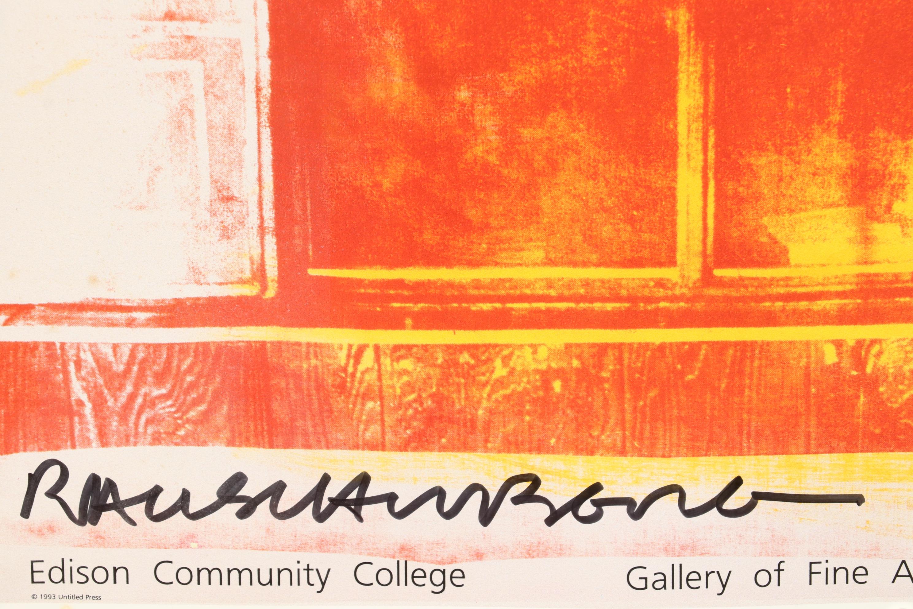 Robert Rauschenberg Offset Lithograph Poster "Edison Community College..."