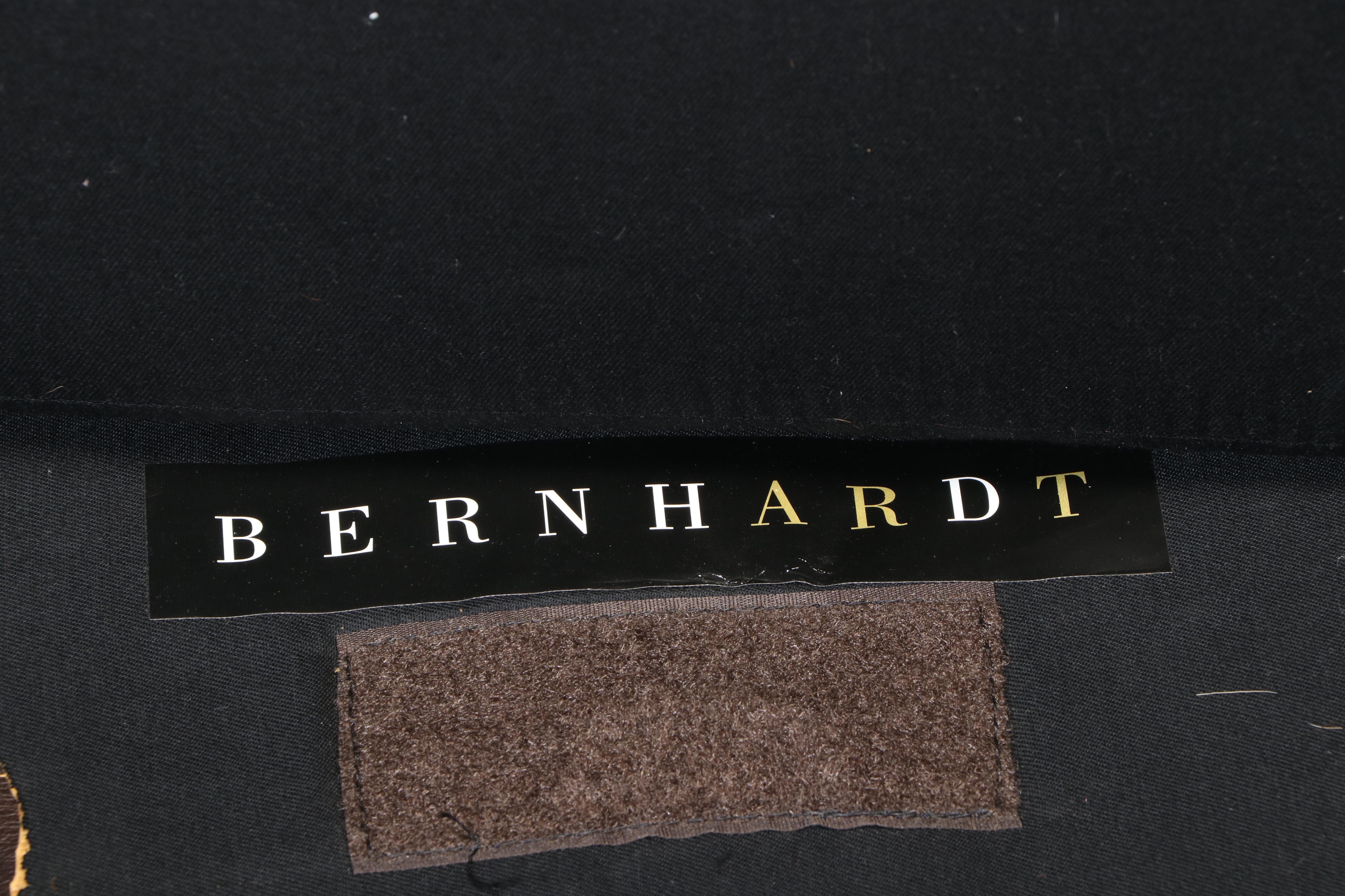 Bernhardt Furniture Bonded Leather and Cowhide Wingback Armchair