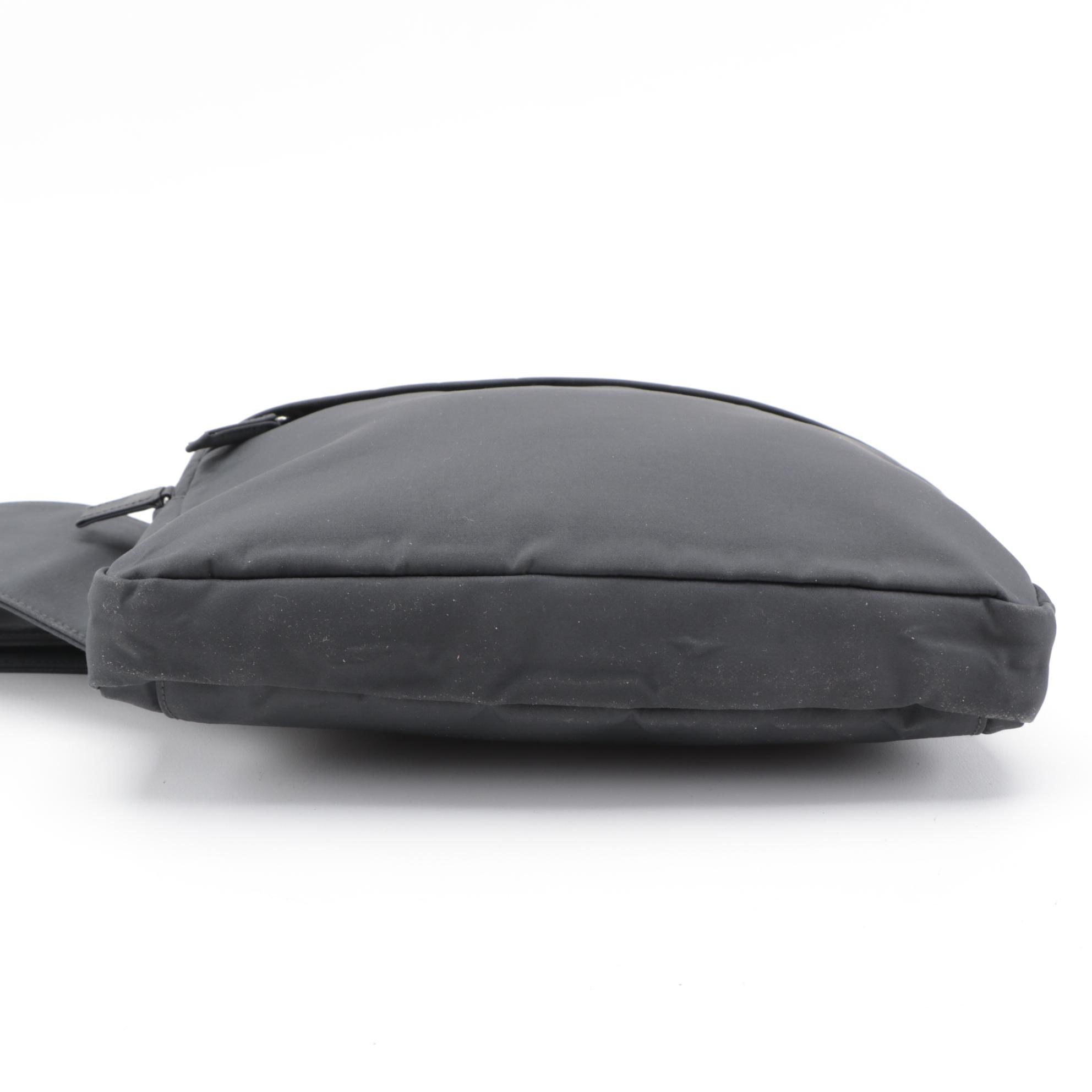 Prada Sport Grey Nylon Zipper Belt Bag