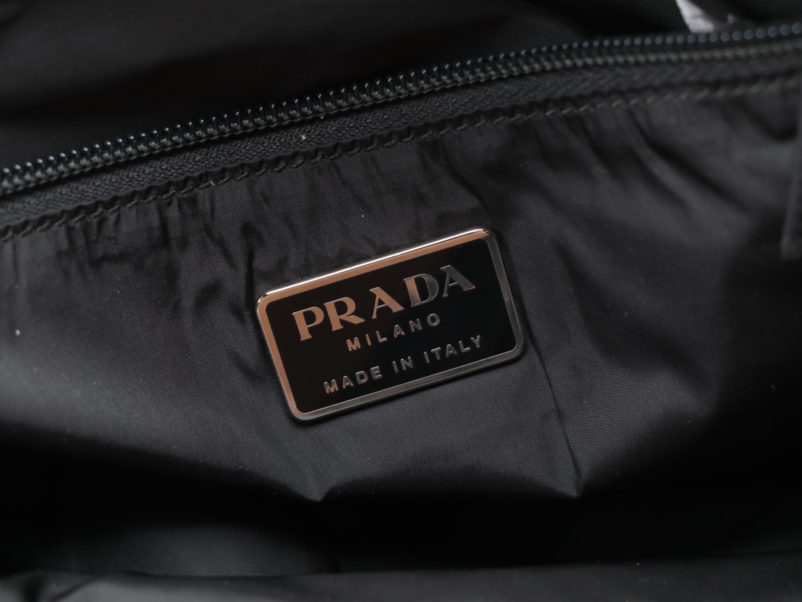 Prada Sport Grey Nylon Zipper Belt Bag