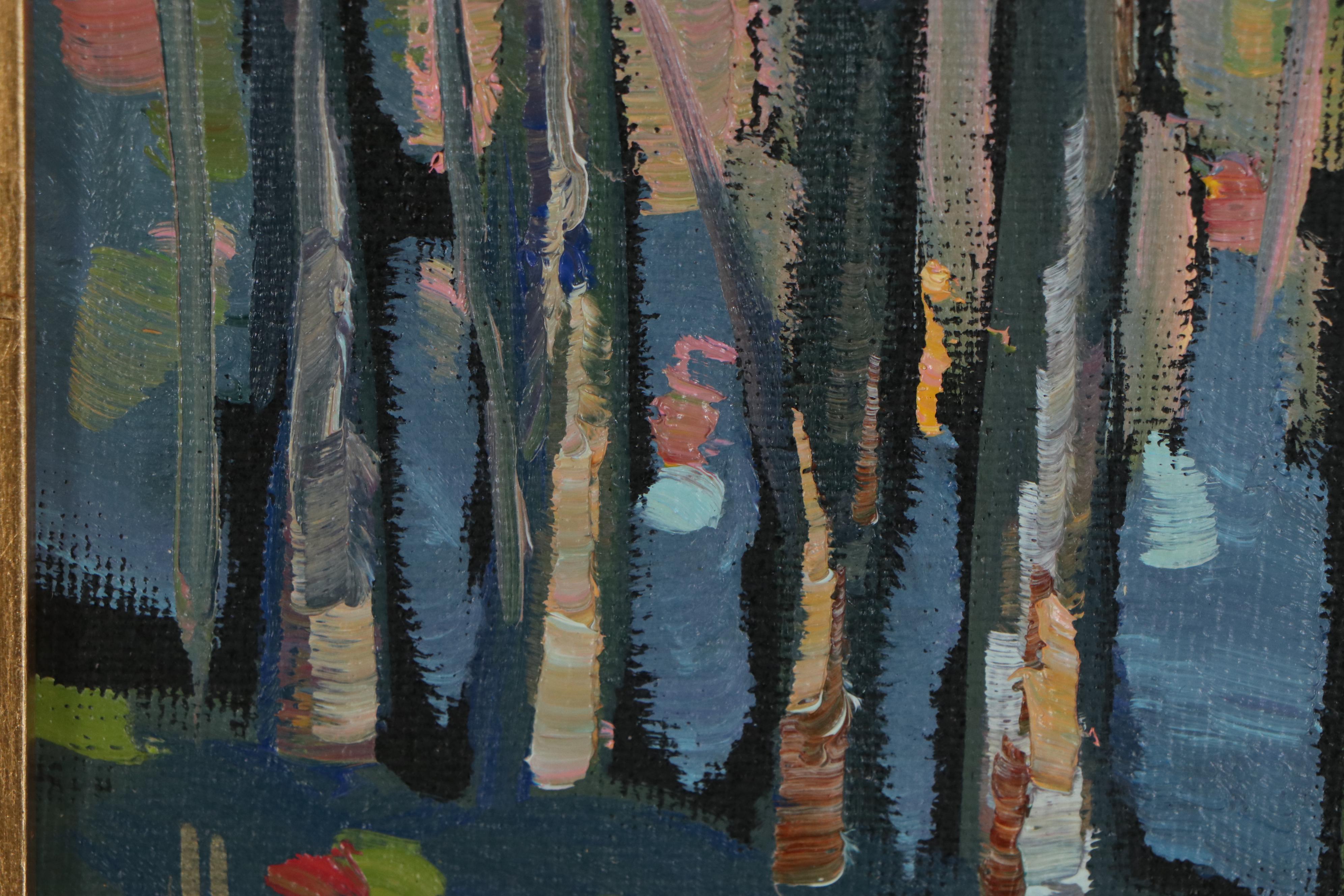 Wiliam Hawkins Impressionist Style Landscape Oil Painting, 21st Century