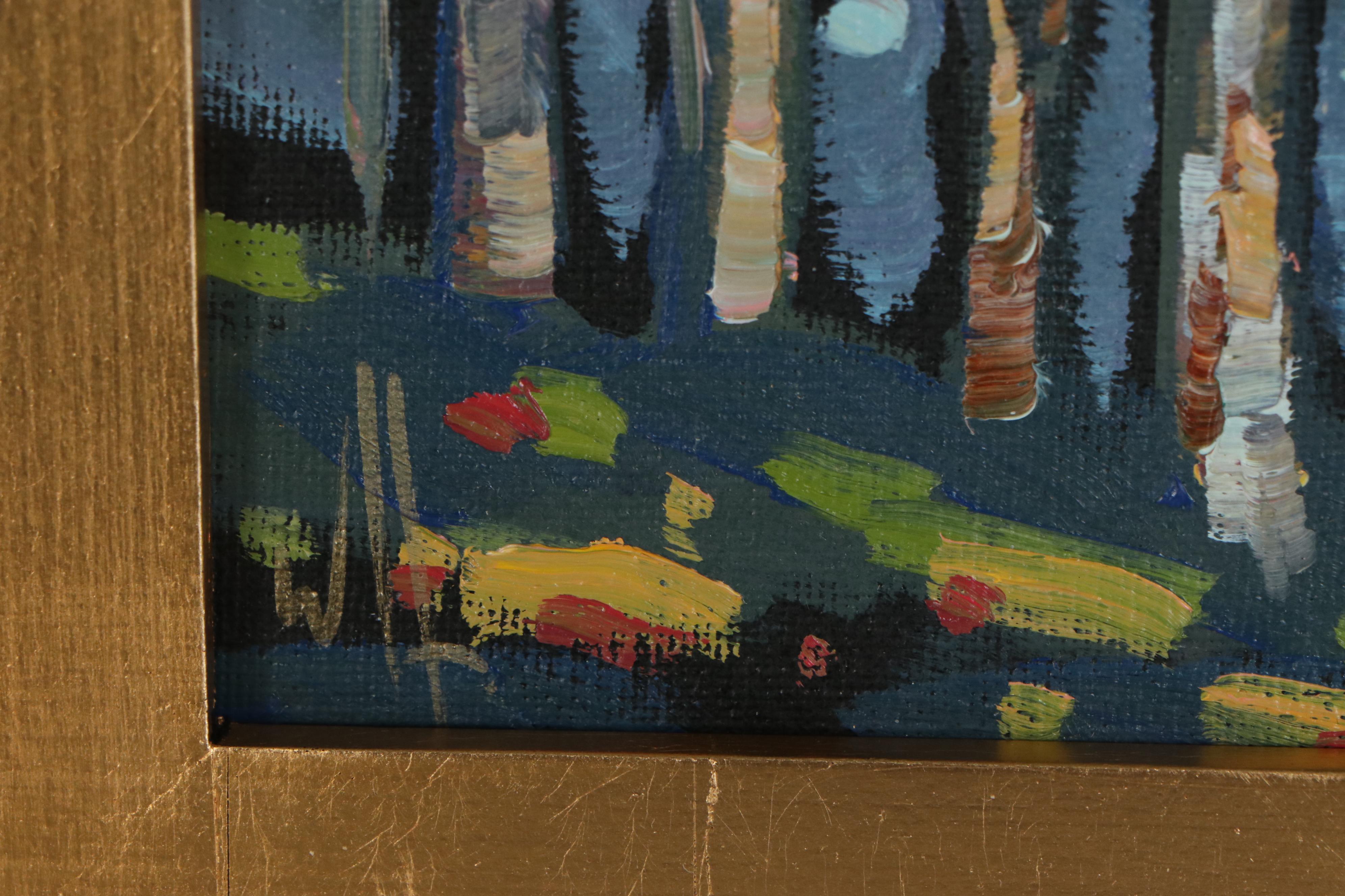 Wiliam Hawkins Impressionist Style Landscape Oil Painting, 21st Century