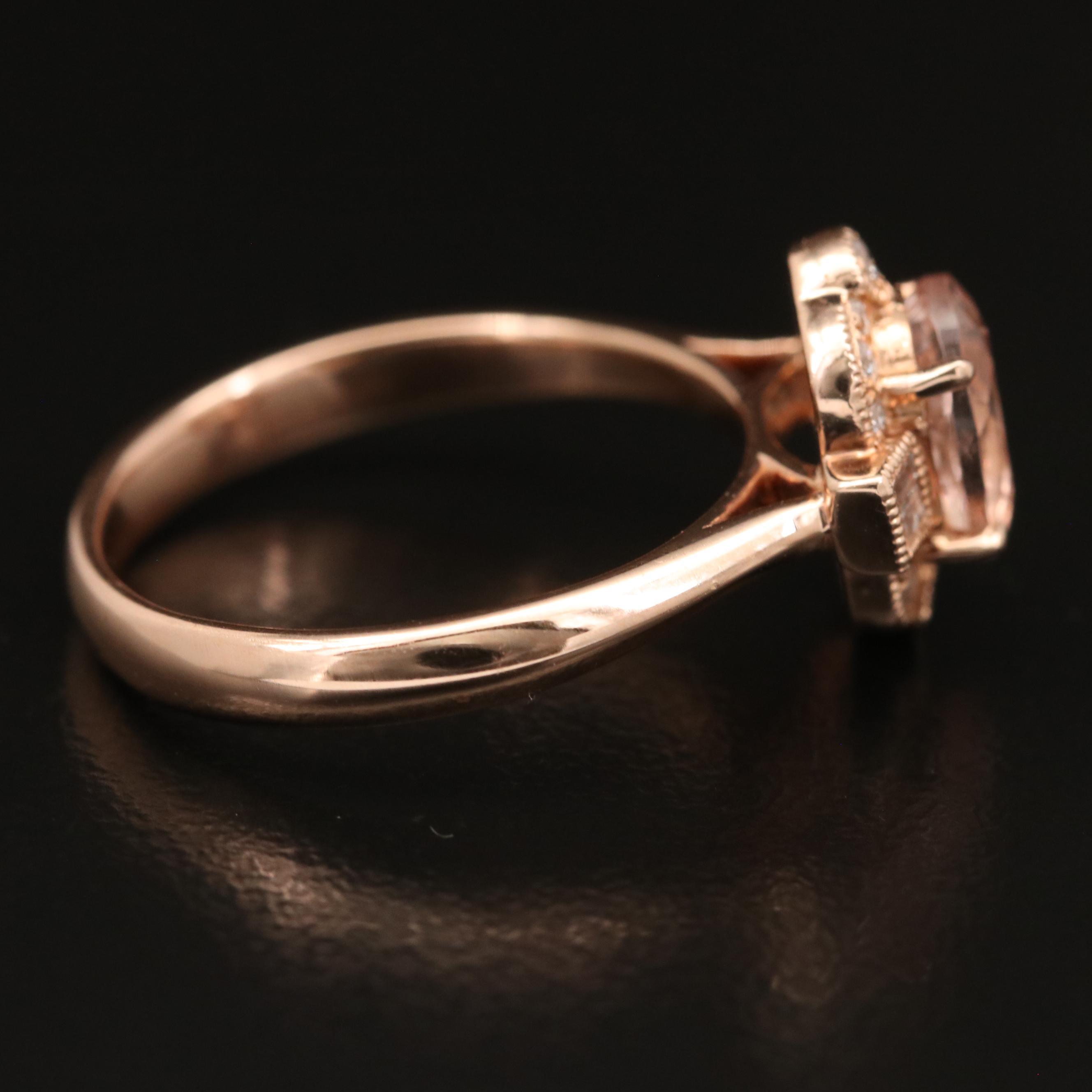 EFFY 14K Morganite and Diamond Ring