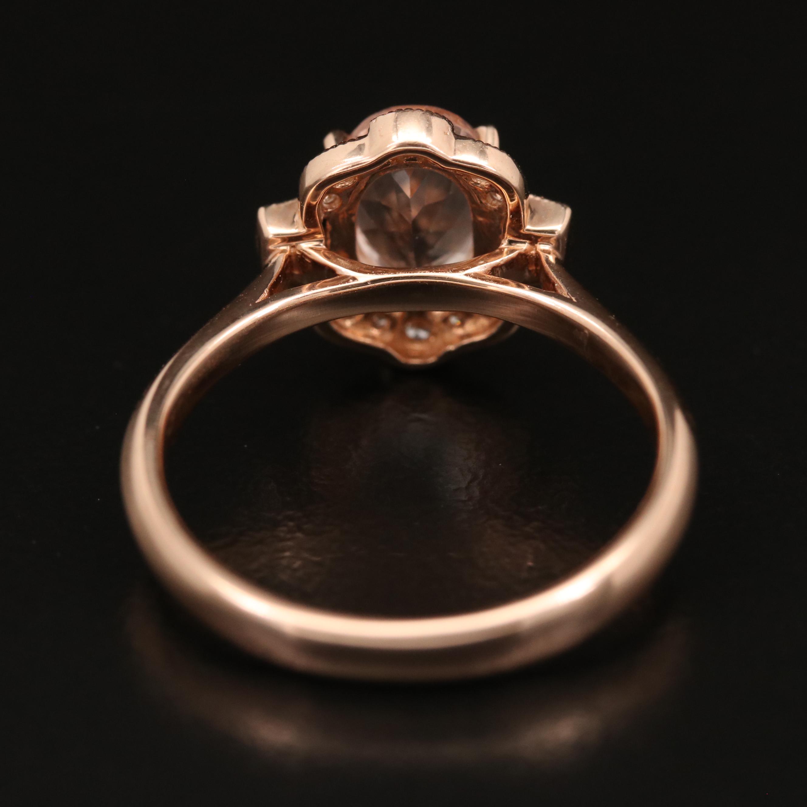 EFFY 14K Morganite and Diamond Ring