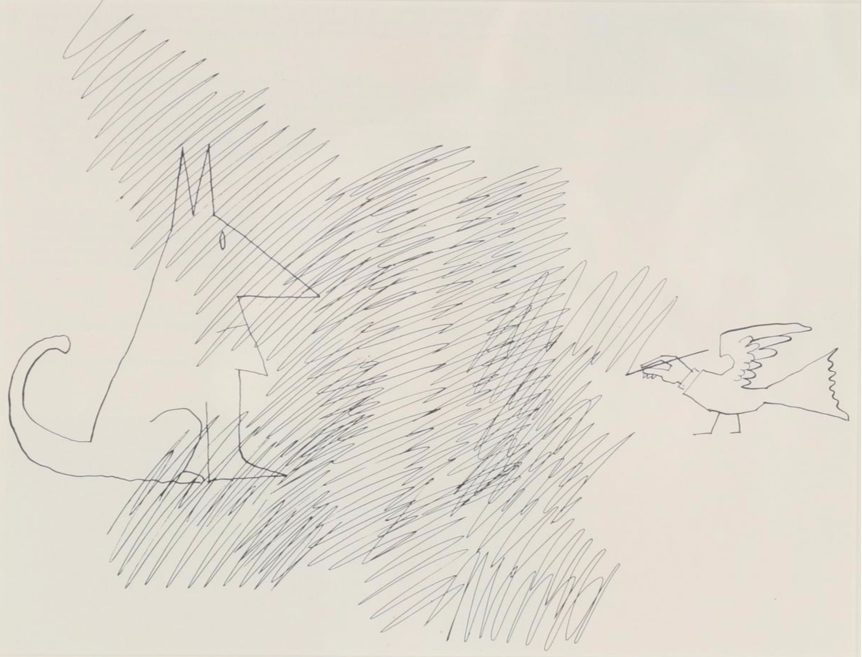 Lithograph after Saul Steinberg for "Derrière le Miroir," 1971