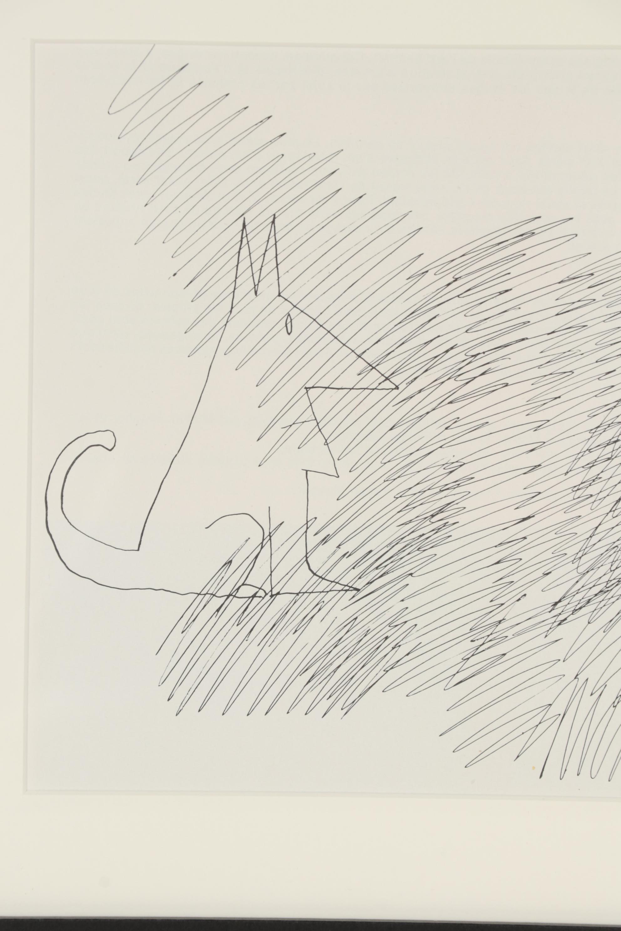 Lithograph after Saul Steinberg for "Derrière le Miroir," 1971