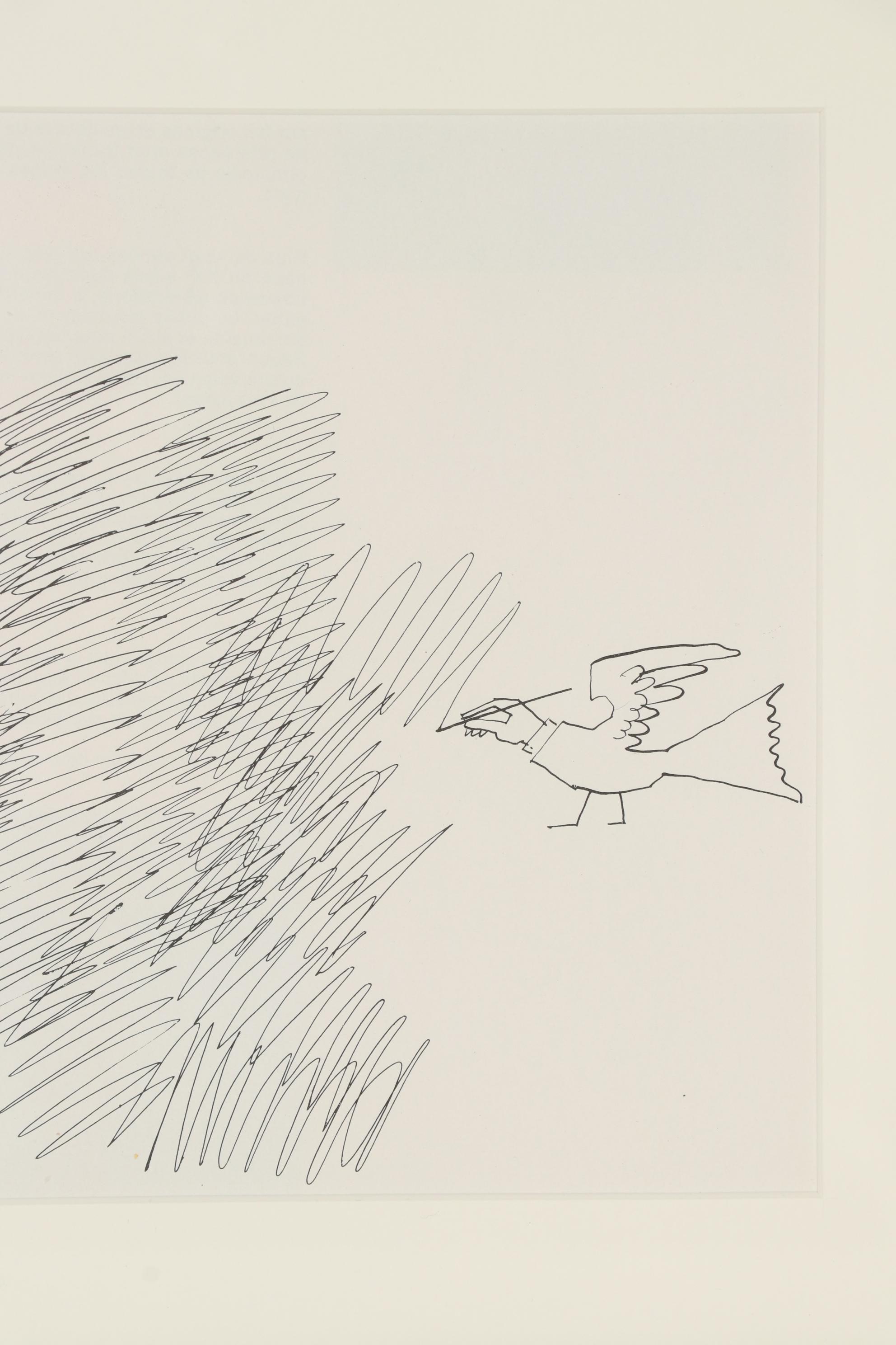Lithograph after Saul Steinberg for "Derrière le Miroir," 1971