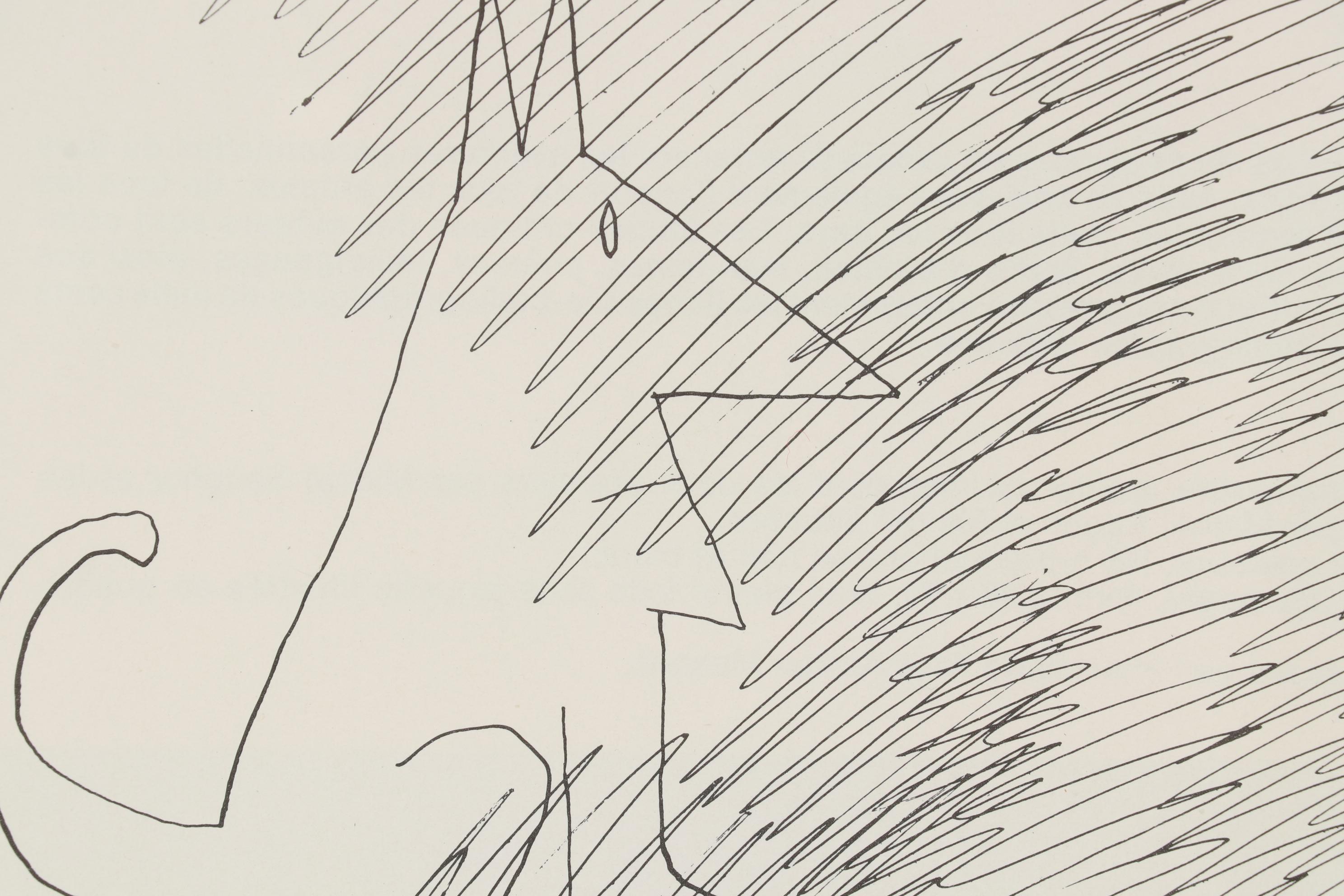 Lithograph after Saul Steinberg for "Derrière le Miroir," 1971