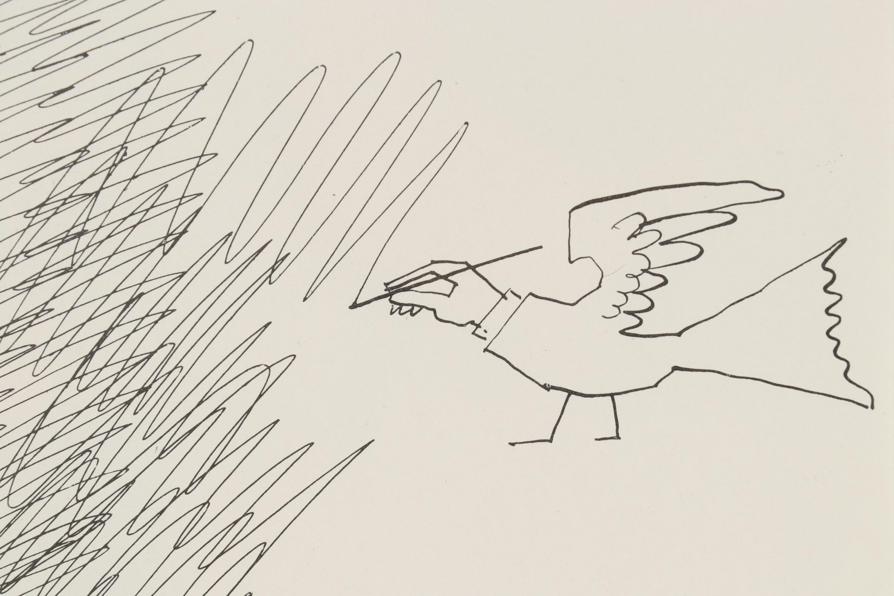 Lithograph after Saul Steinberg for "Derrière le Miroir," 1971