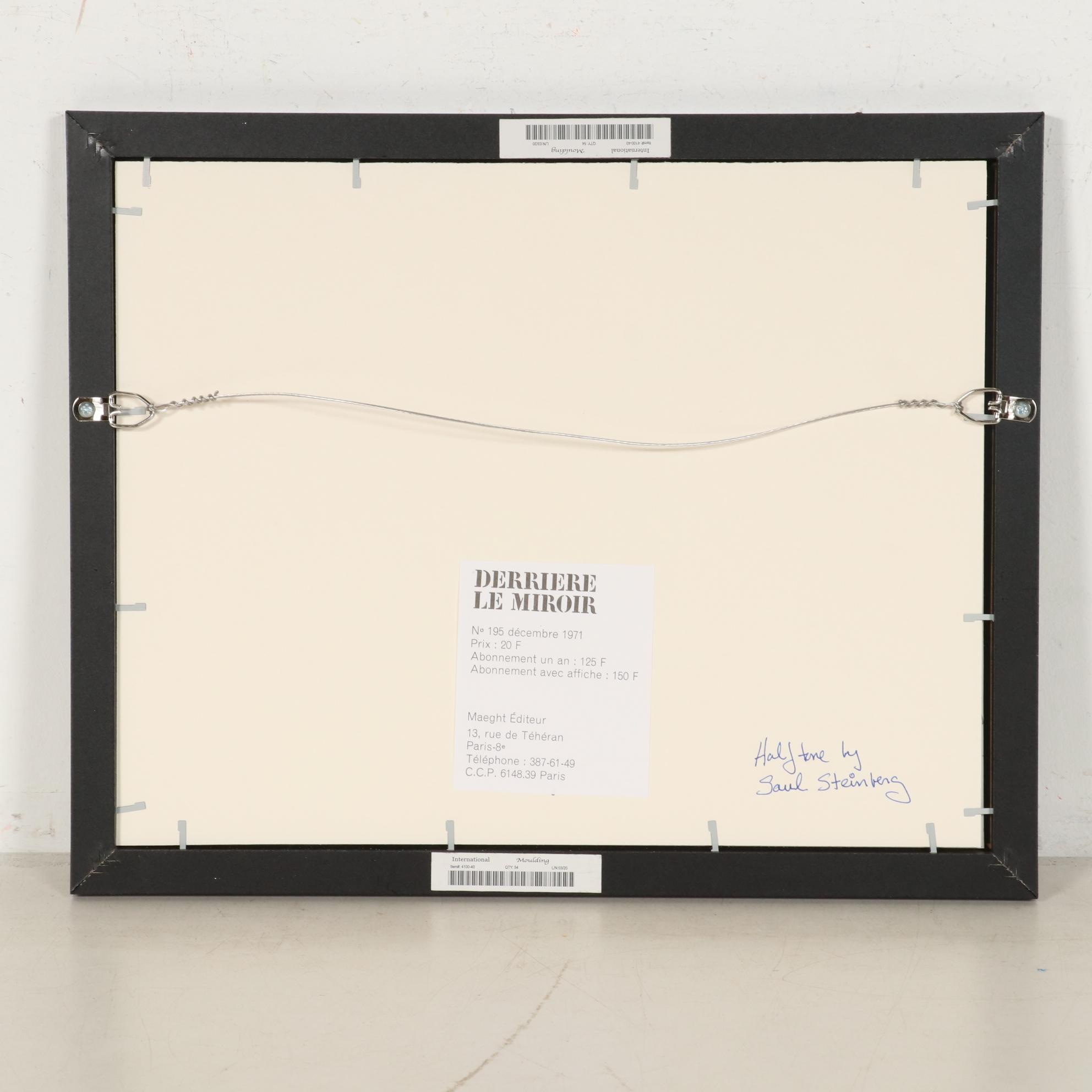 Lithograph after Saul Steinberg for "Derrière le Miroir," 1971