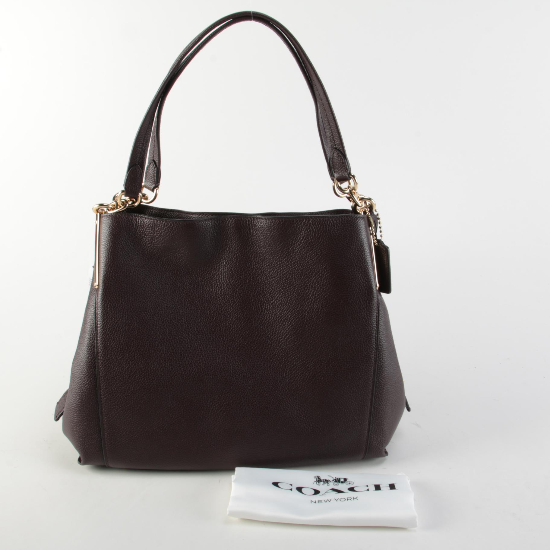 Coach Dalton 31 Shoulder Bag in Oxblood Leather