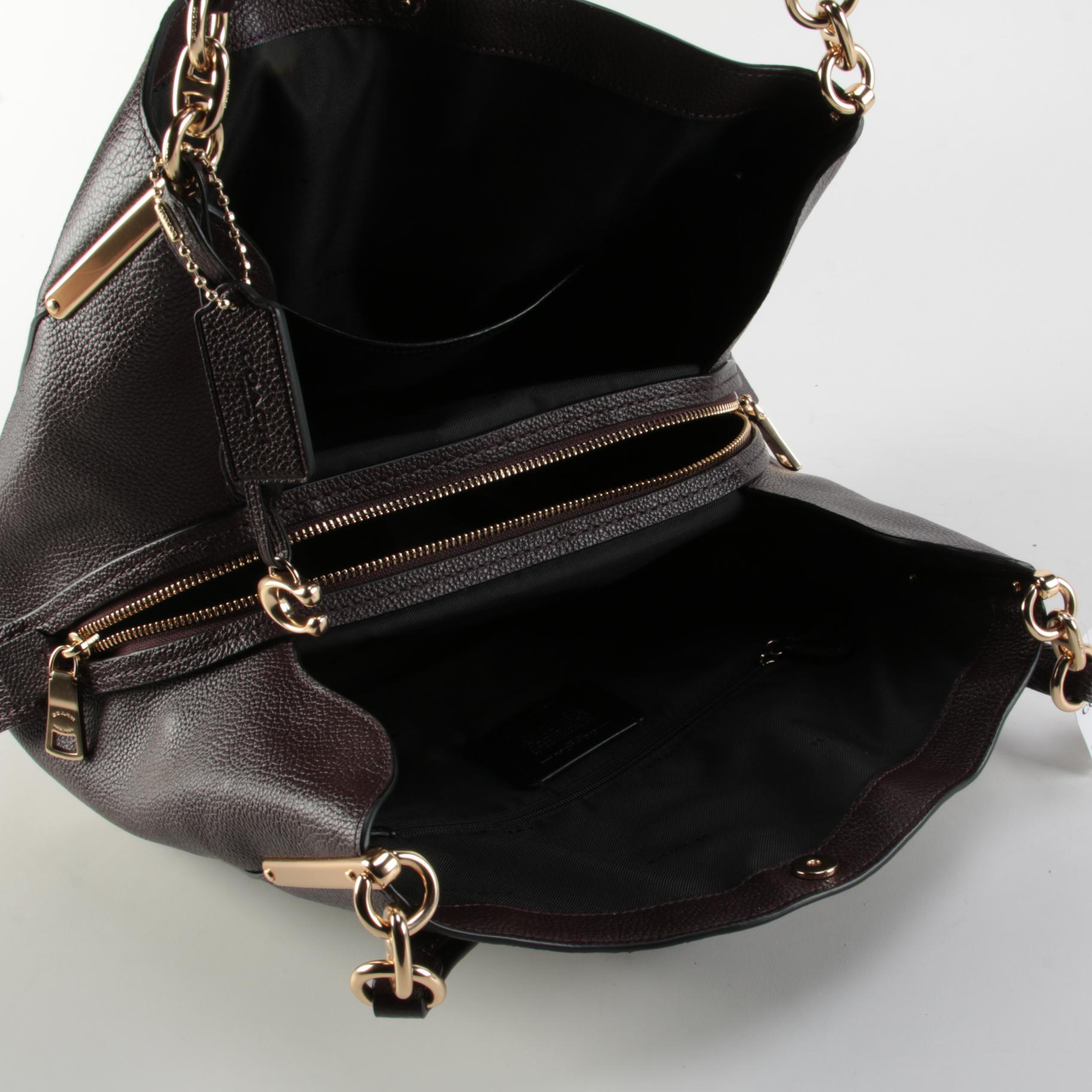 Coach Dalton 31 Shoulder Bag in Oxblood Leather