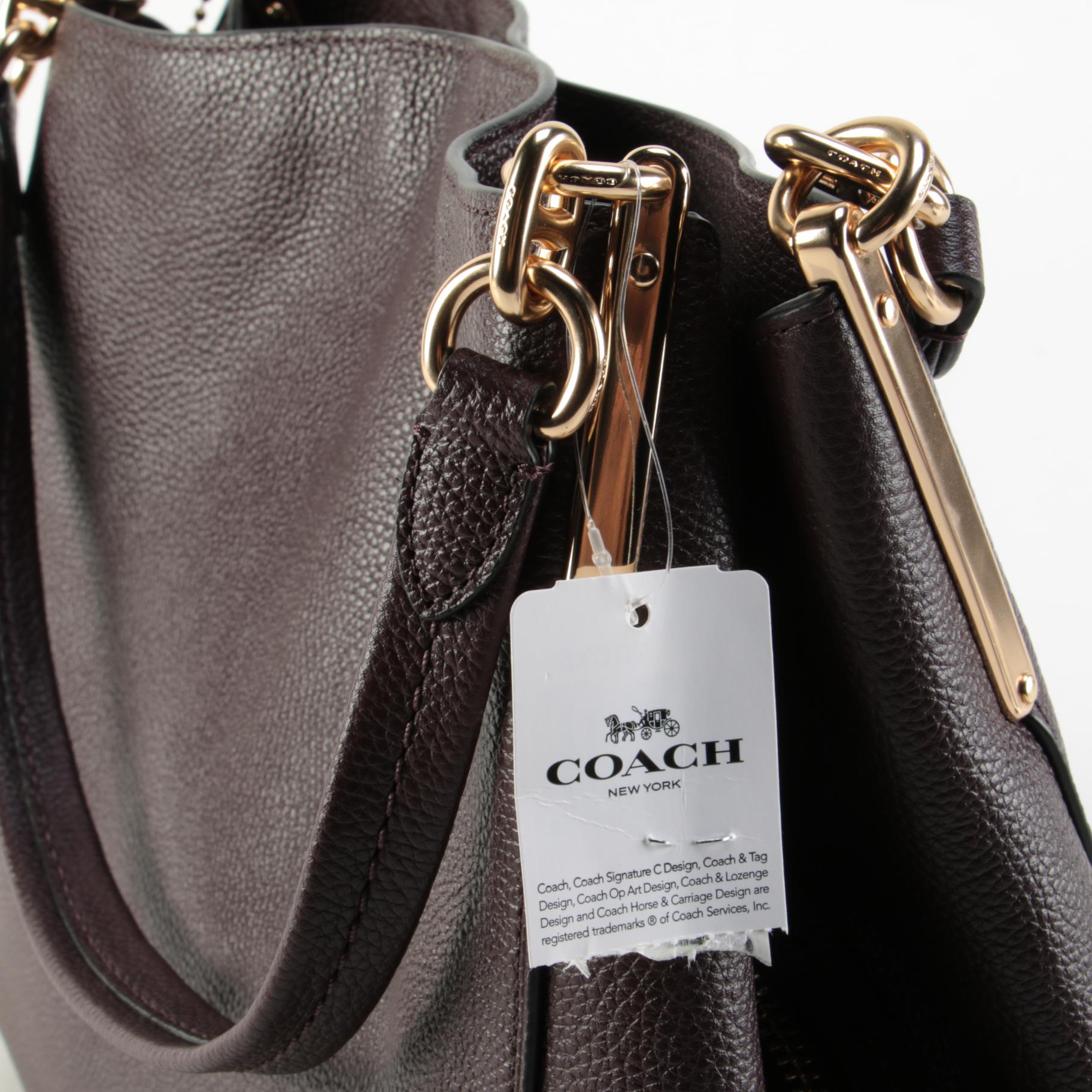 Coach Dalton 31 Shoulder Bag in Oxblood Leather