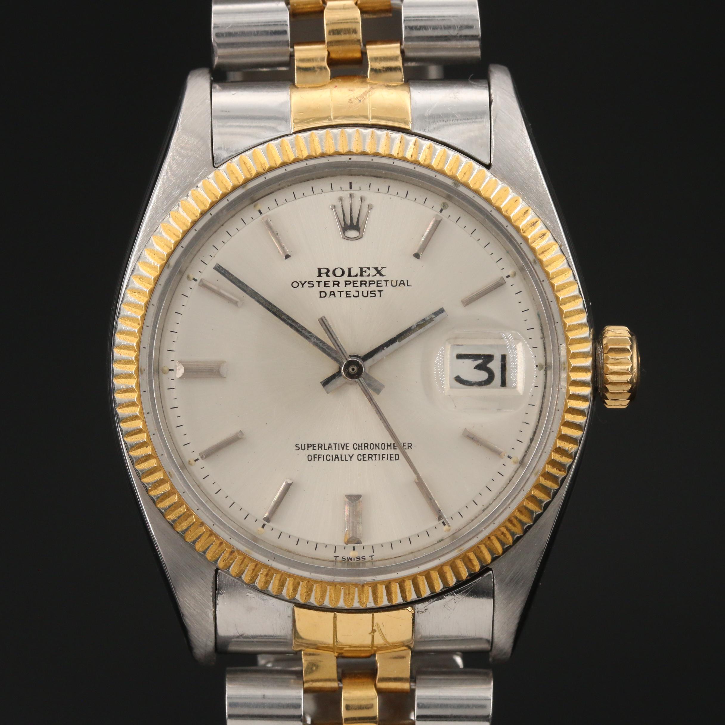 1960 Rolex Datejust 18K Gold and Stainless Steel Automatic Watch