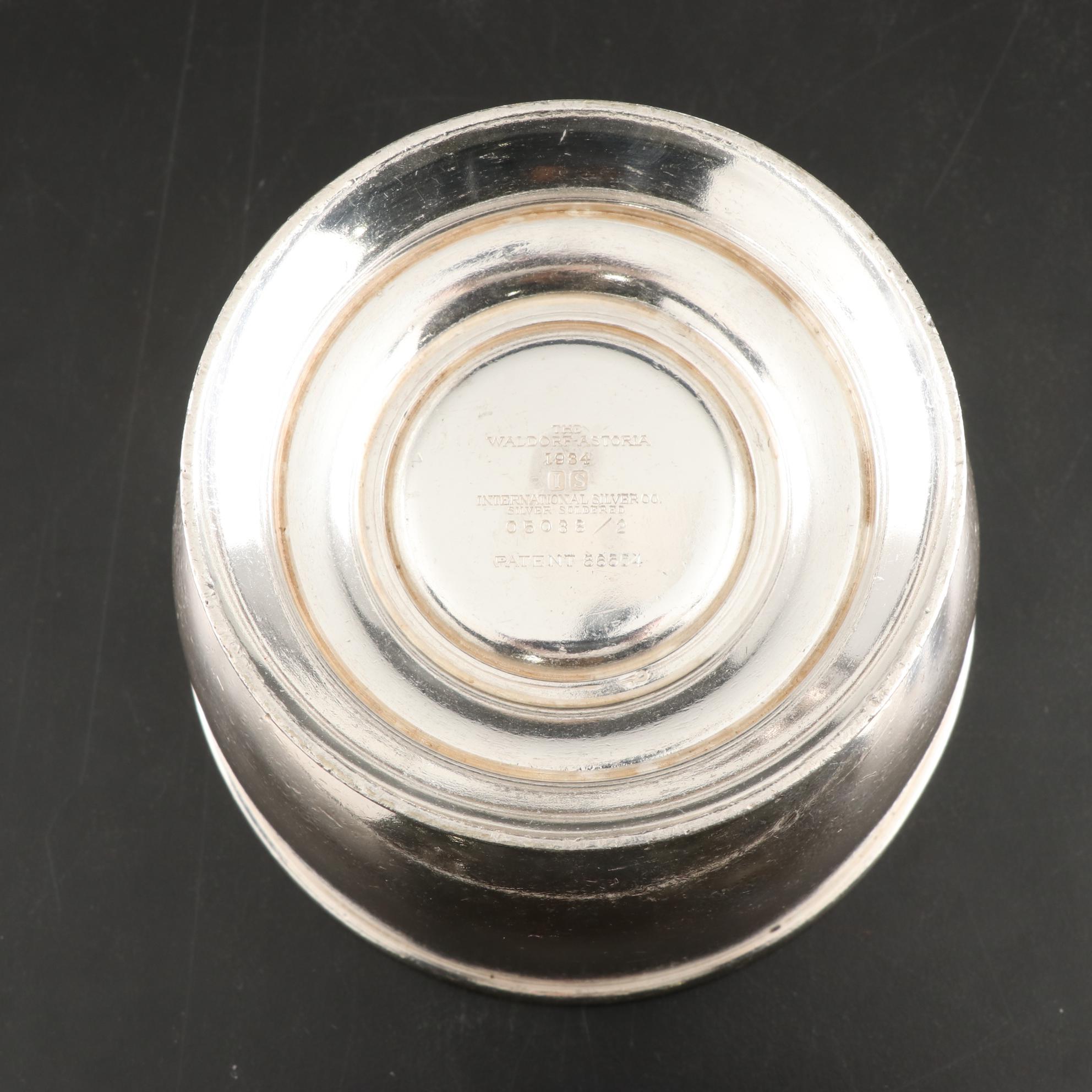 International Silver Co. The Waldorf Astoria with Other Hotel Silver Tableware