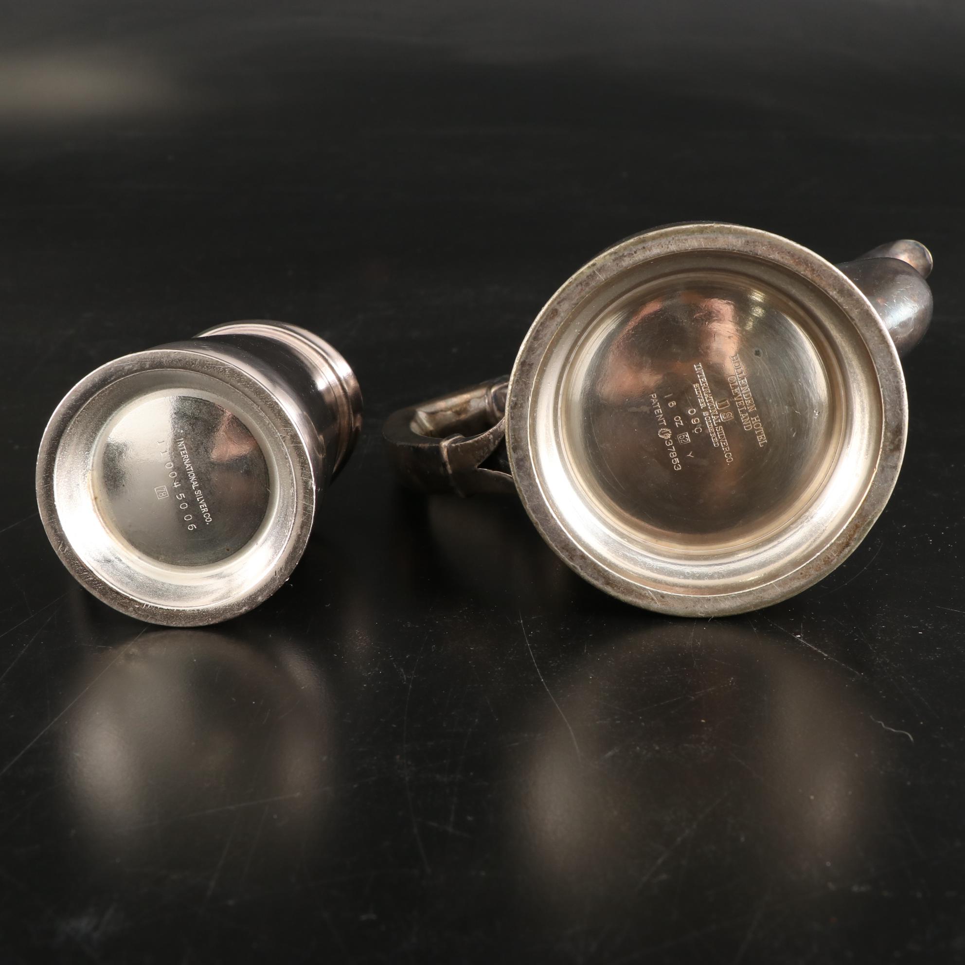 International Silver Co. The Waldorf Astoria with Other Hotel Silver Tableware