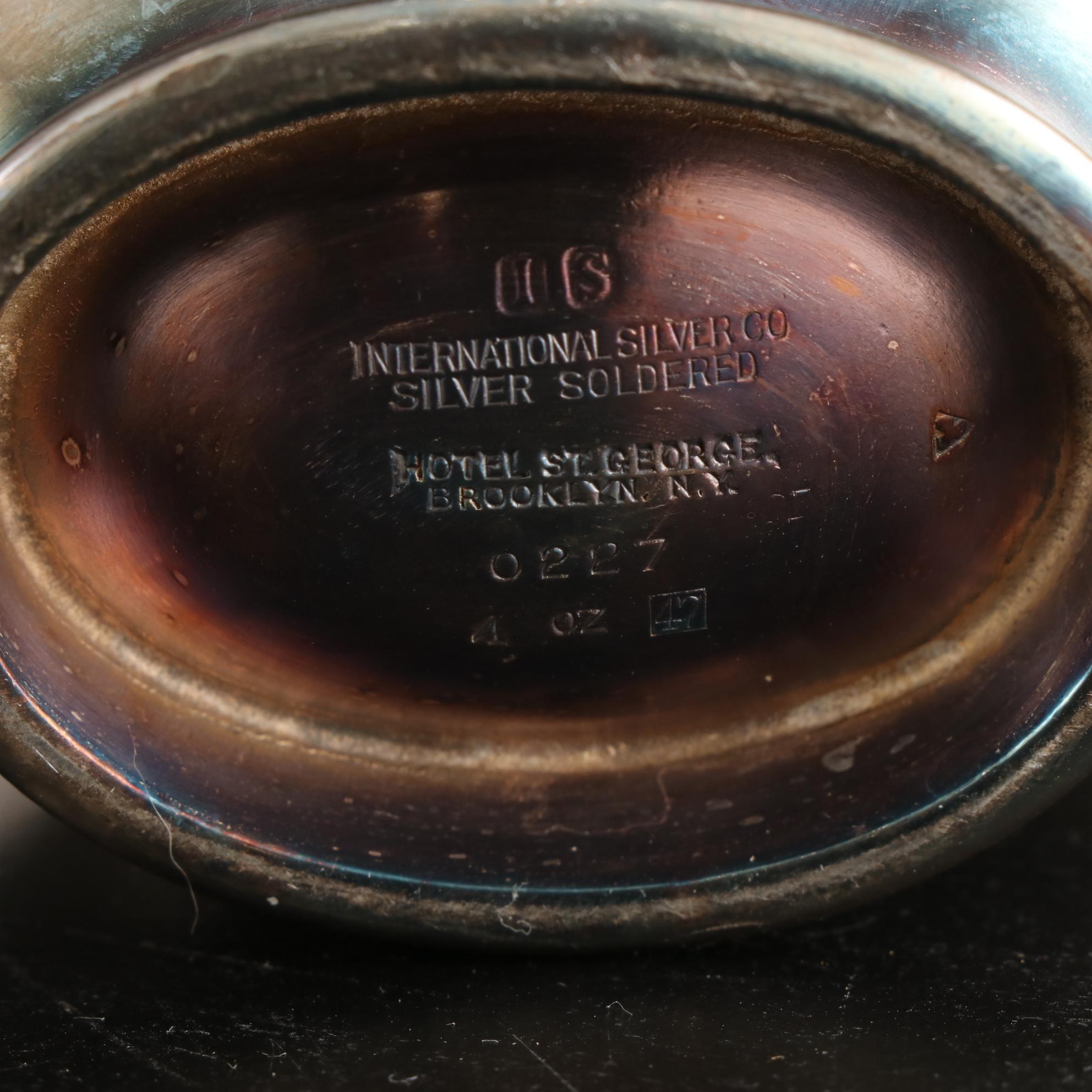 International Silver Co. The Waldorf Astoria with Other Hotel Silver Tableware