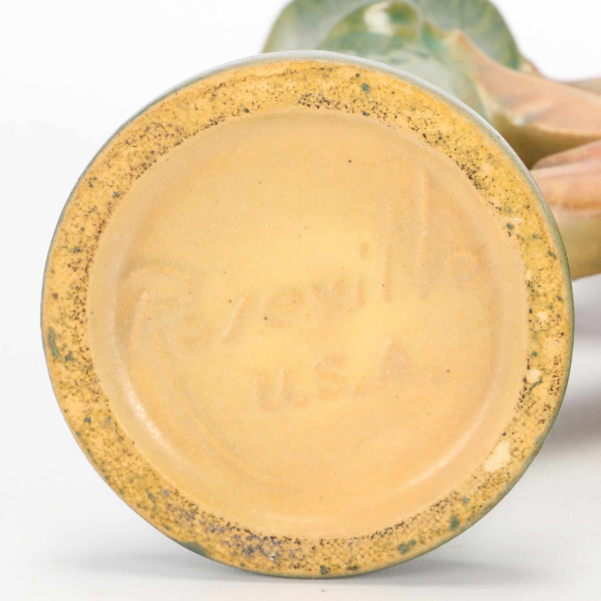 Roseville Pottery Candle Holders Including "Snowberry," "Ixia," and More