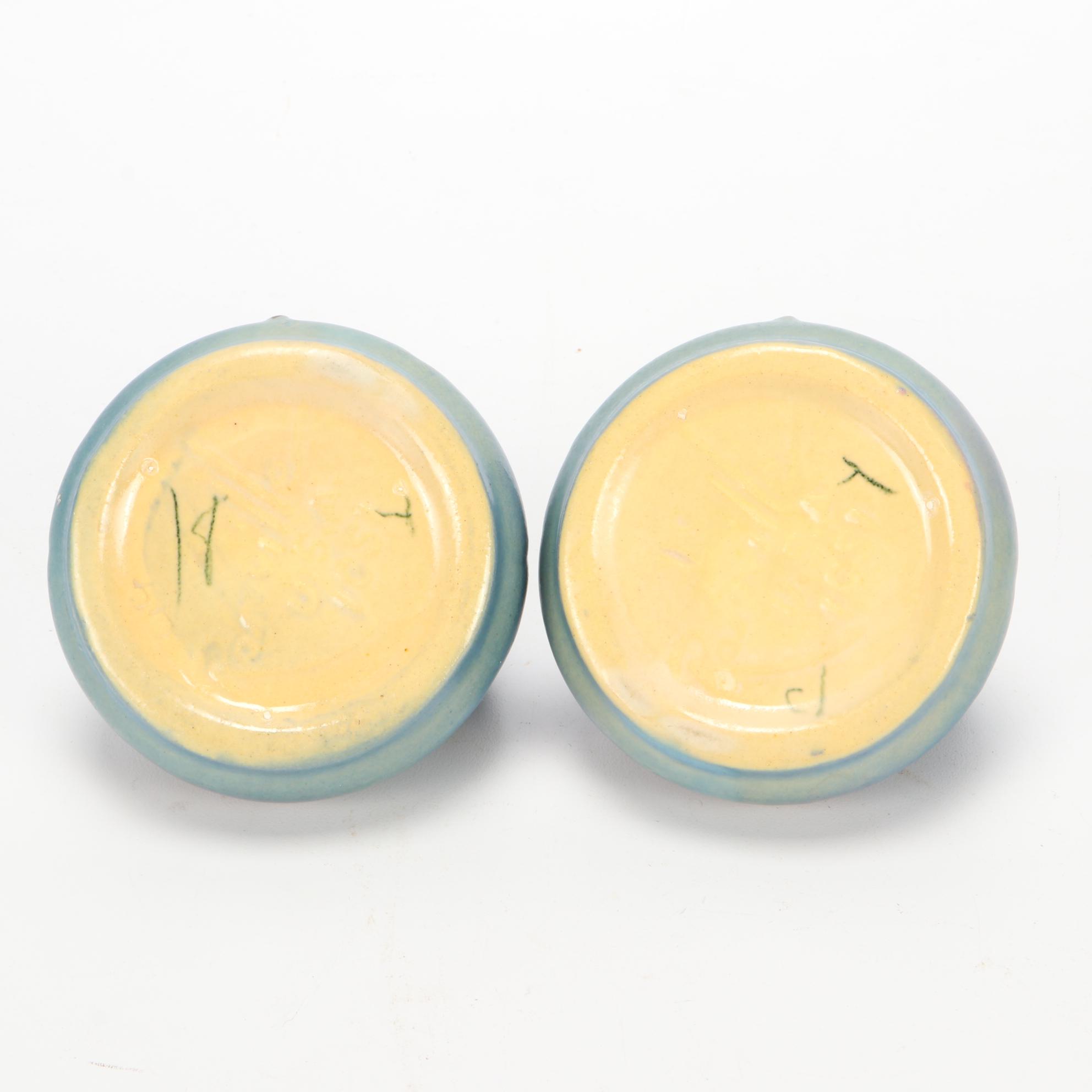 Roseville Pottery Candle Holders Including "Snowberry," "Ixia," and More