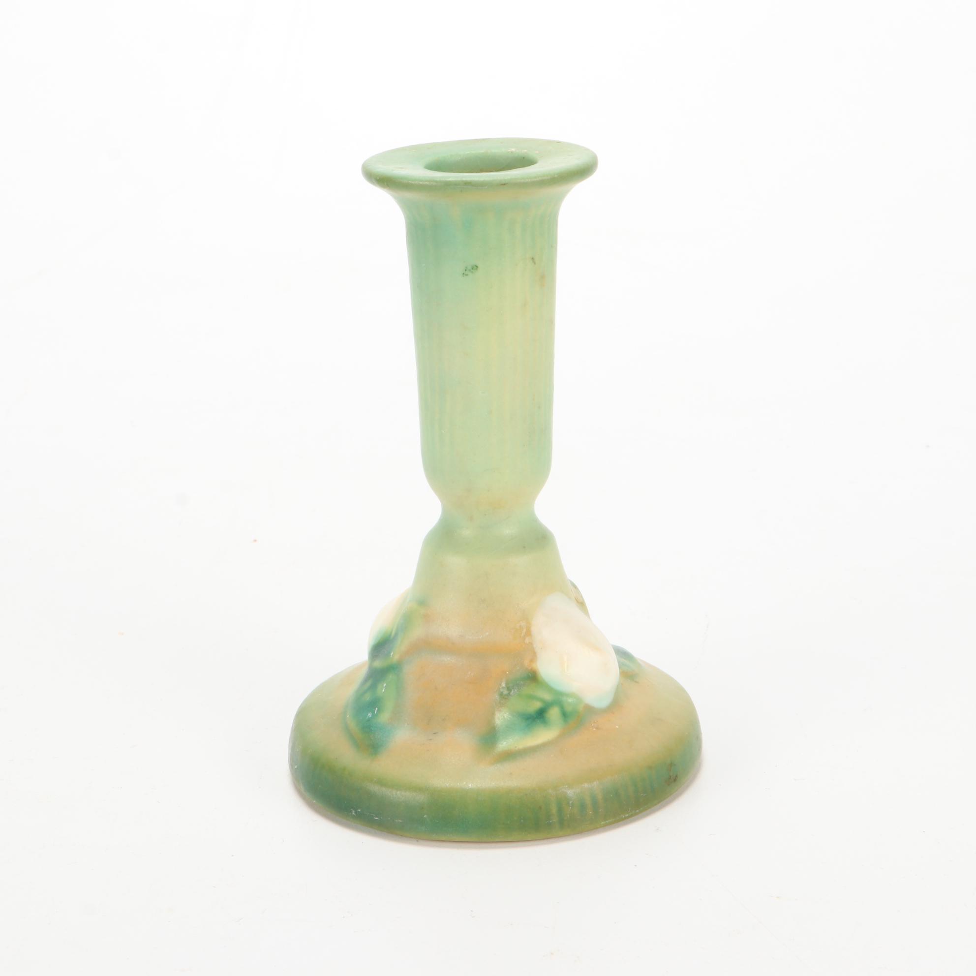 Roseville Pottery Candle Holders Including "Snowberry," "Ixia," and More