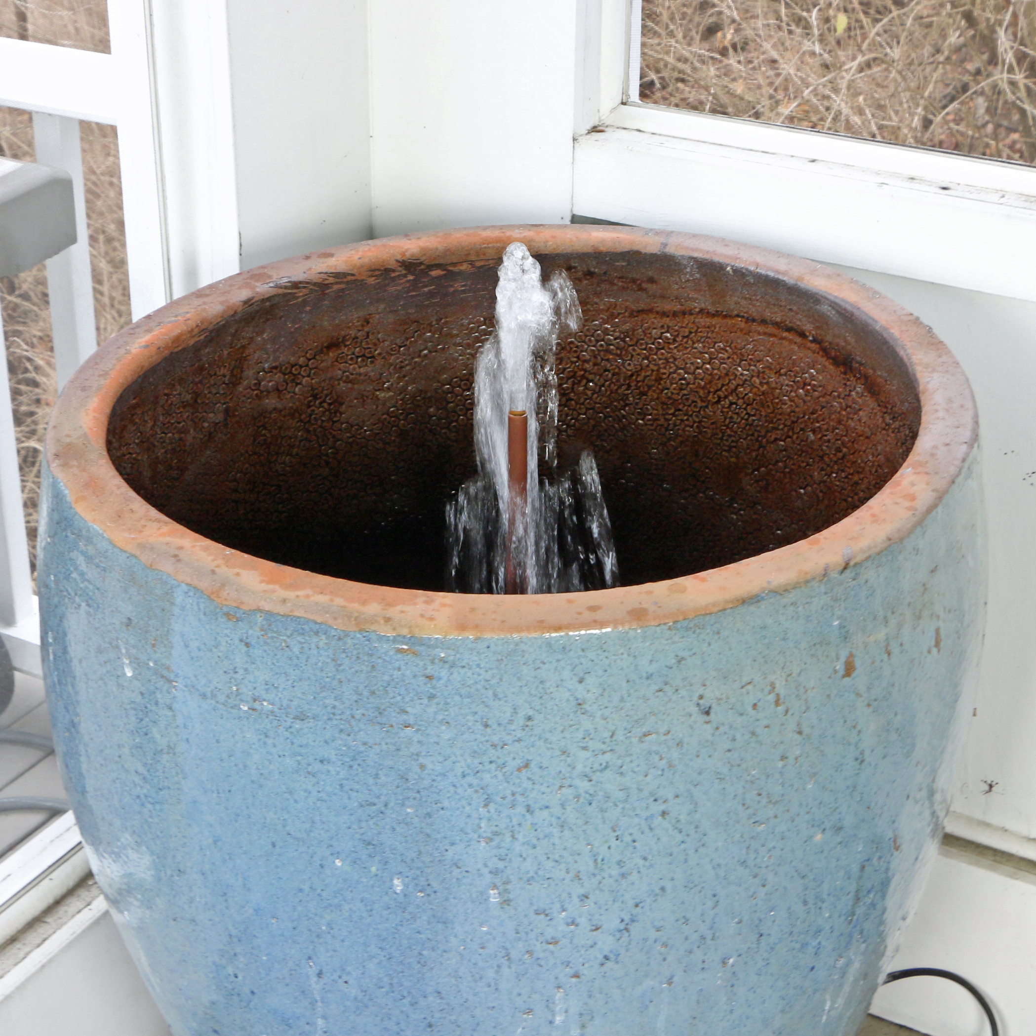 Glazed Earthenware Outdoor Floor Fountain