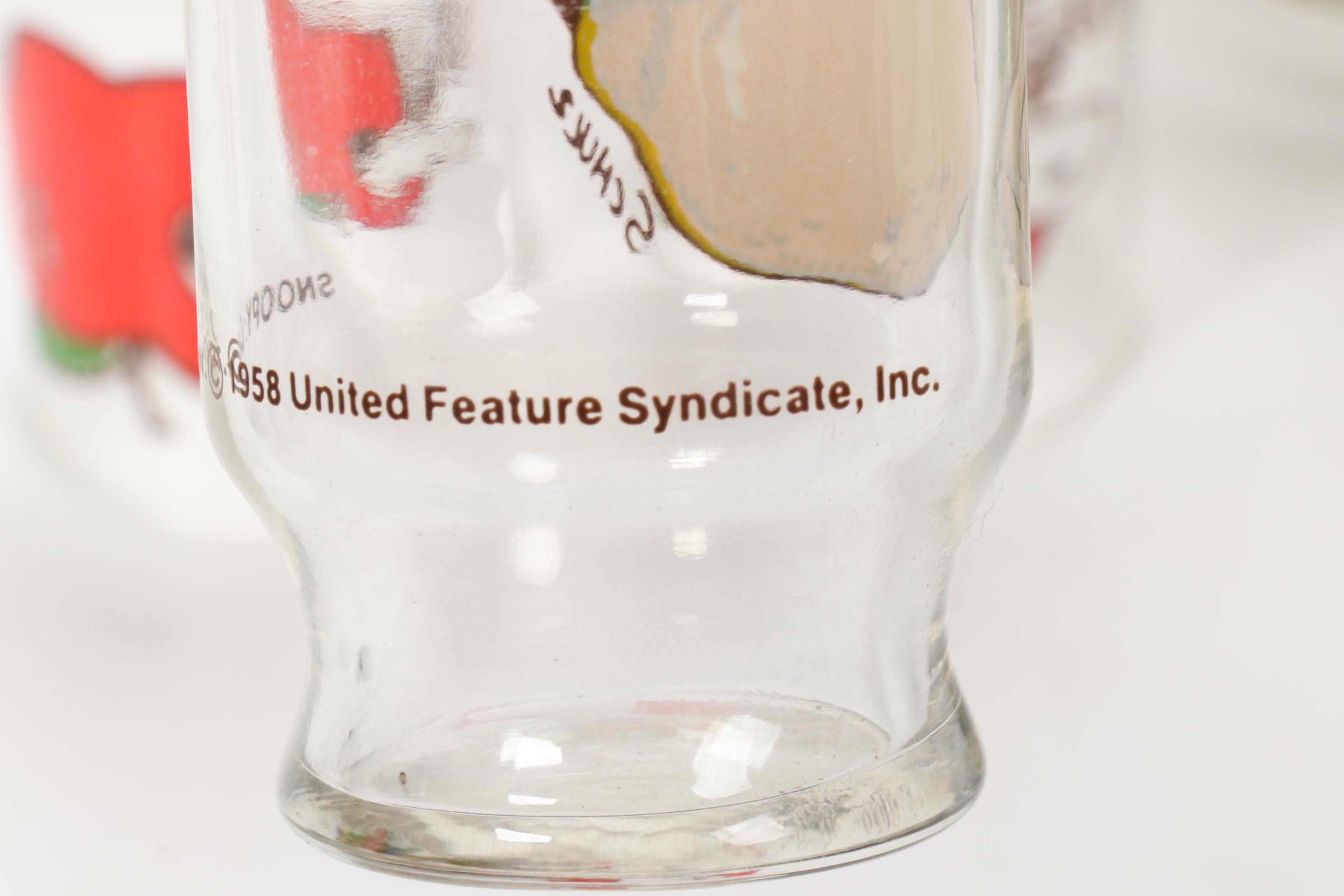 Wallace Berrie & Co. Novelty "Smurf" and "Camp Snoopy" Glasses by McDonald's