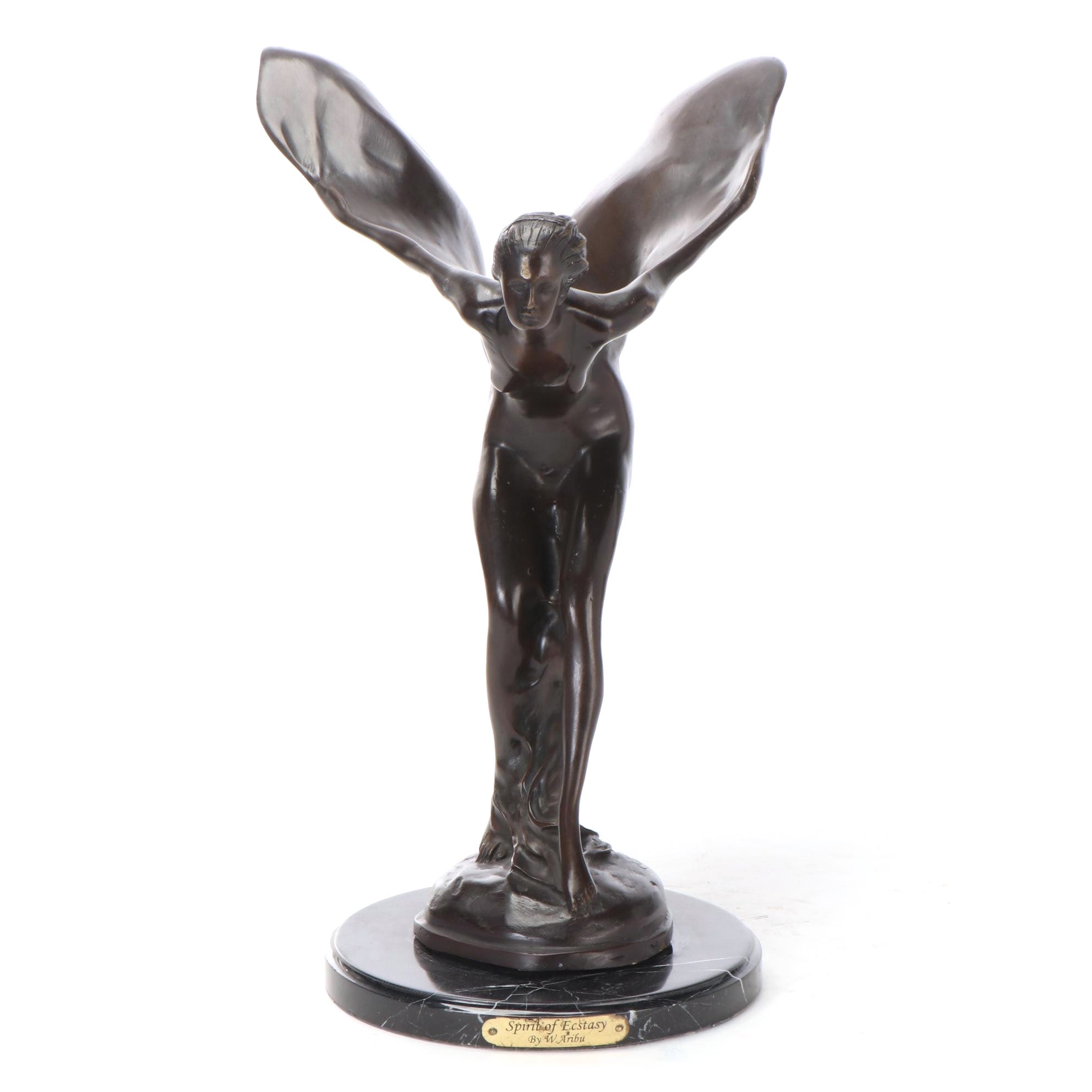 William Aribu Bronze Sculpture "Spirit of Ectasy"