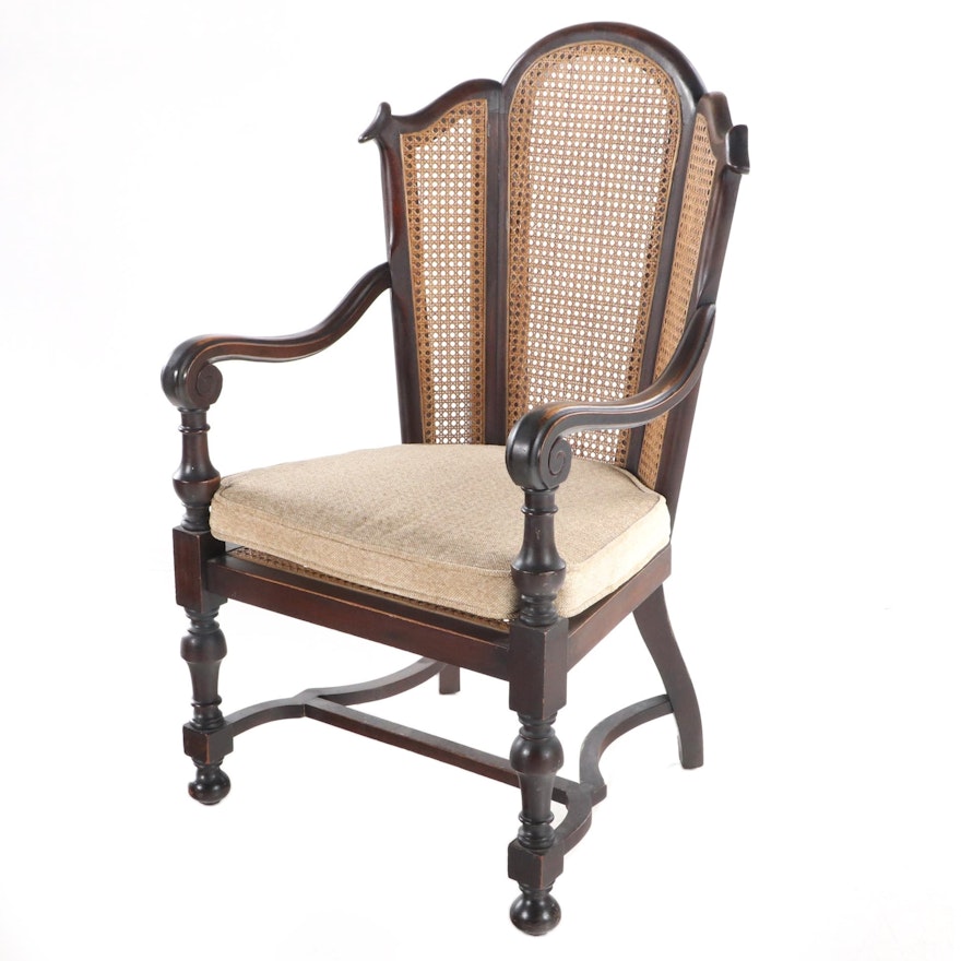 William D. Schantz Co. Louis XIII Style Walnut Armchair, Early 20th Century