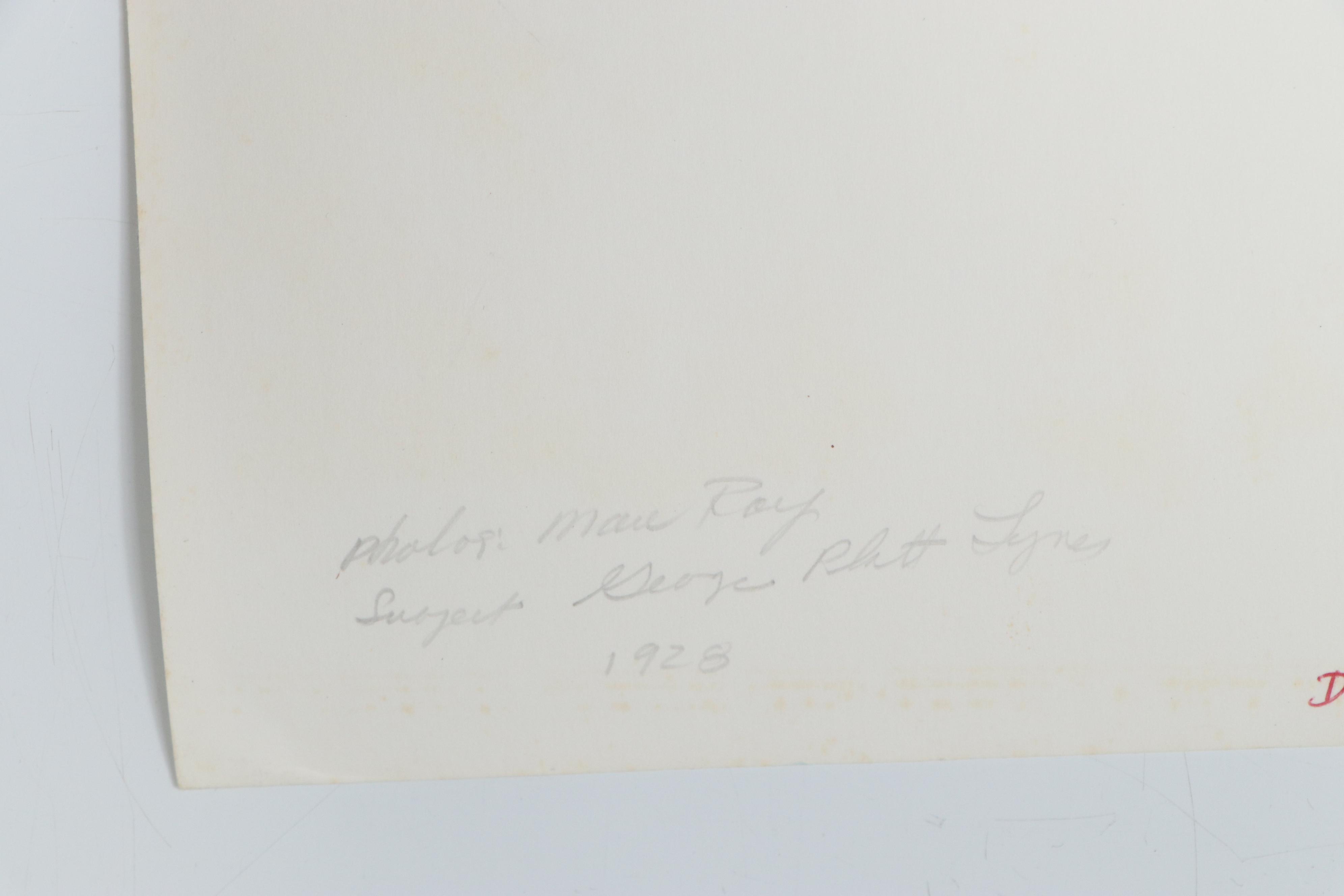 Man Ray Silver Gelatin Photograph of George Platt Lynes