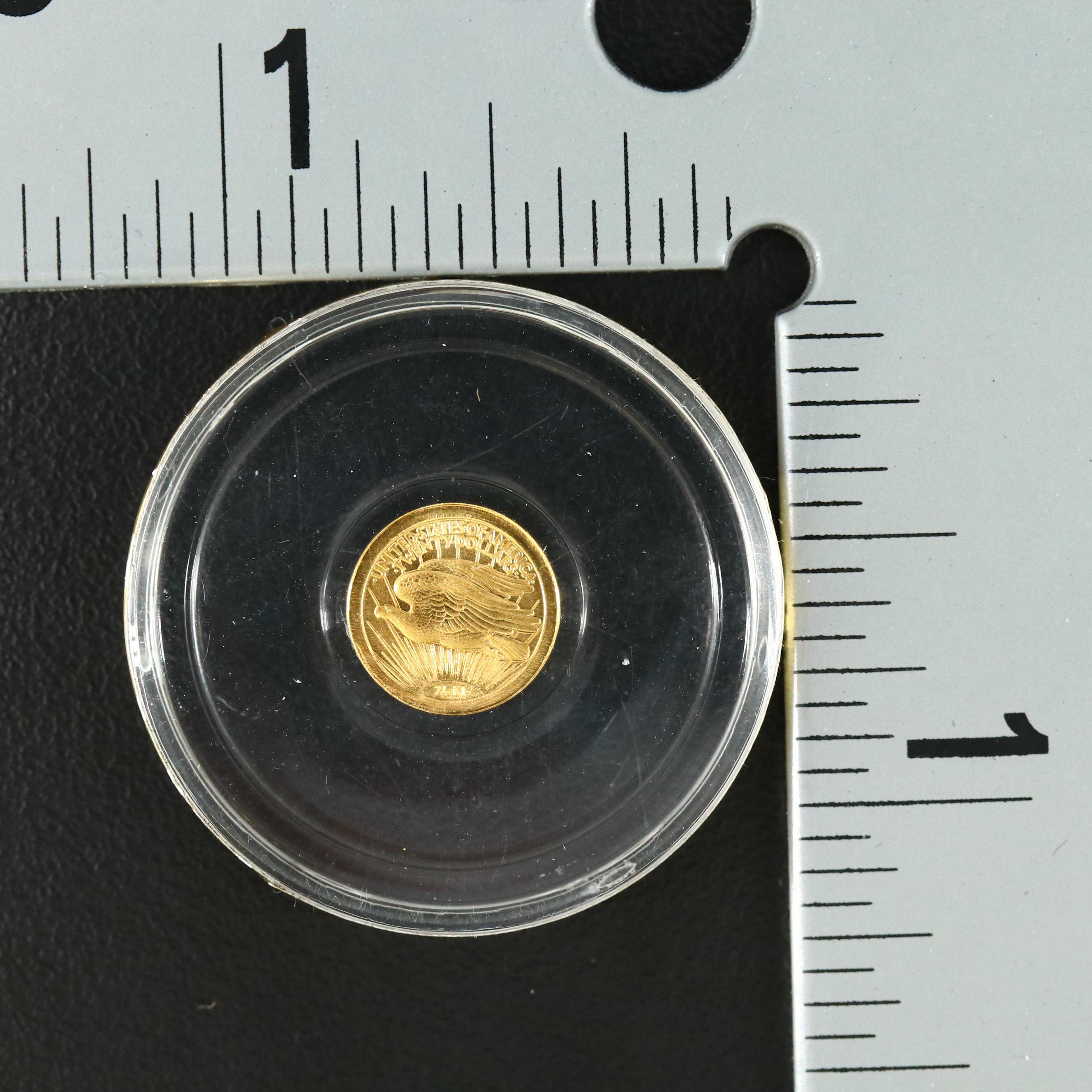 Miniature 24-Karat Gold Saint-Gaudens Coin Replica