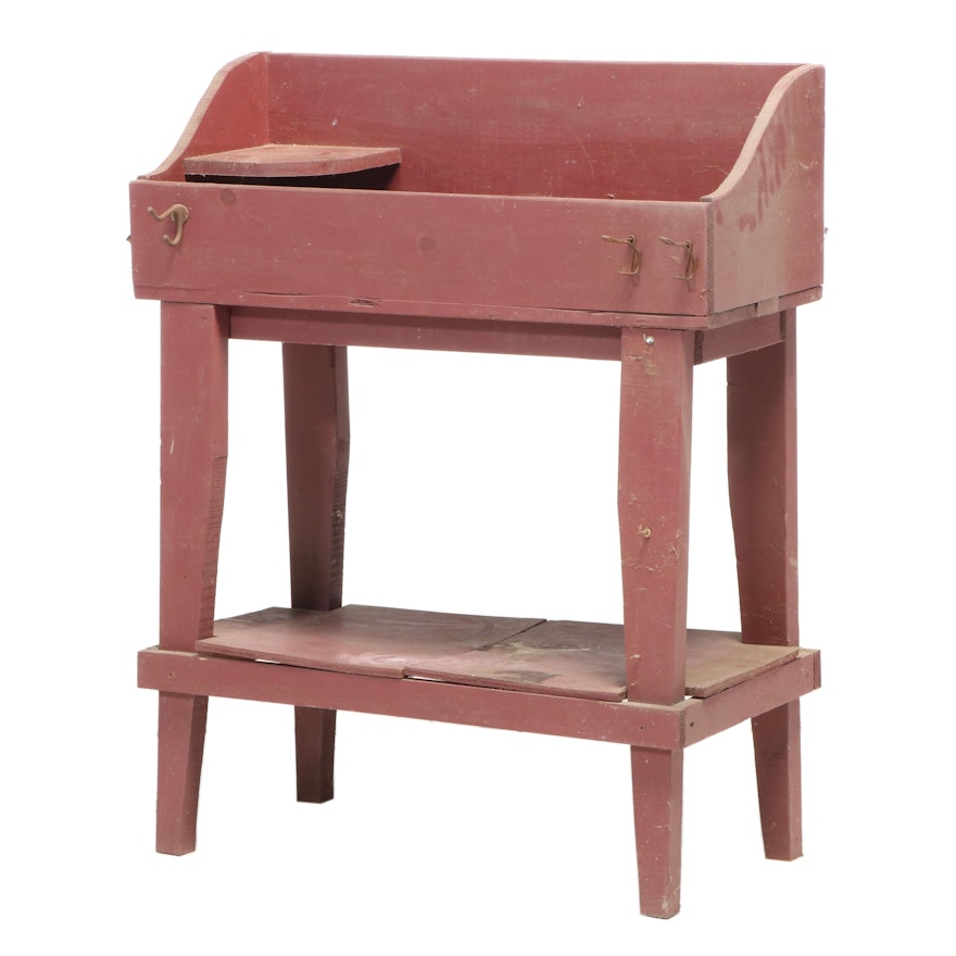 American Primitive Painted Garden Potting Bench, Early/Mid 19th Century