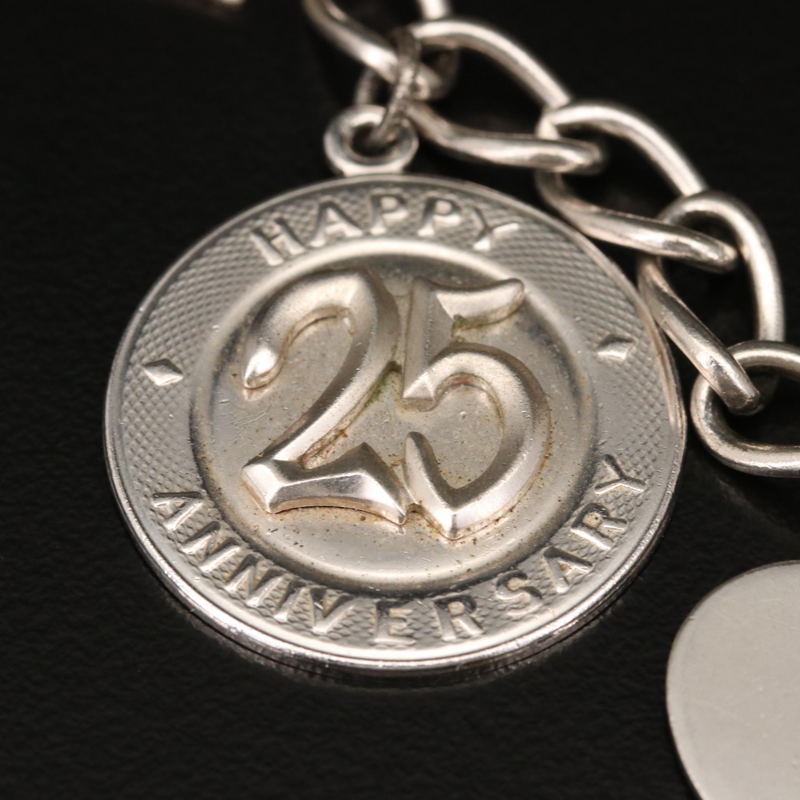 Rhinestone and Enamel Charm Bracelets Including 800 and Sterling Silver Charms