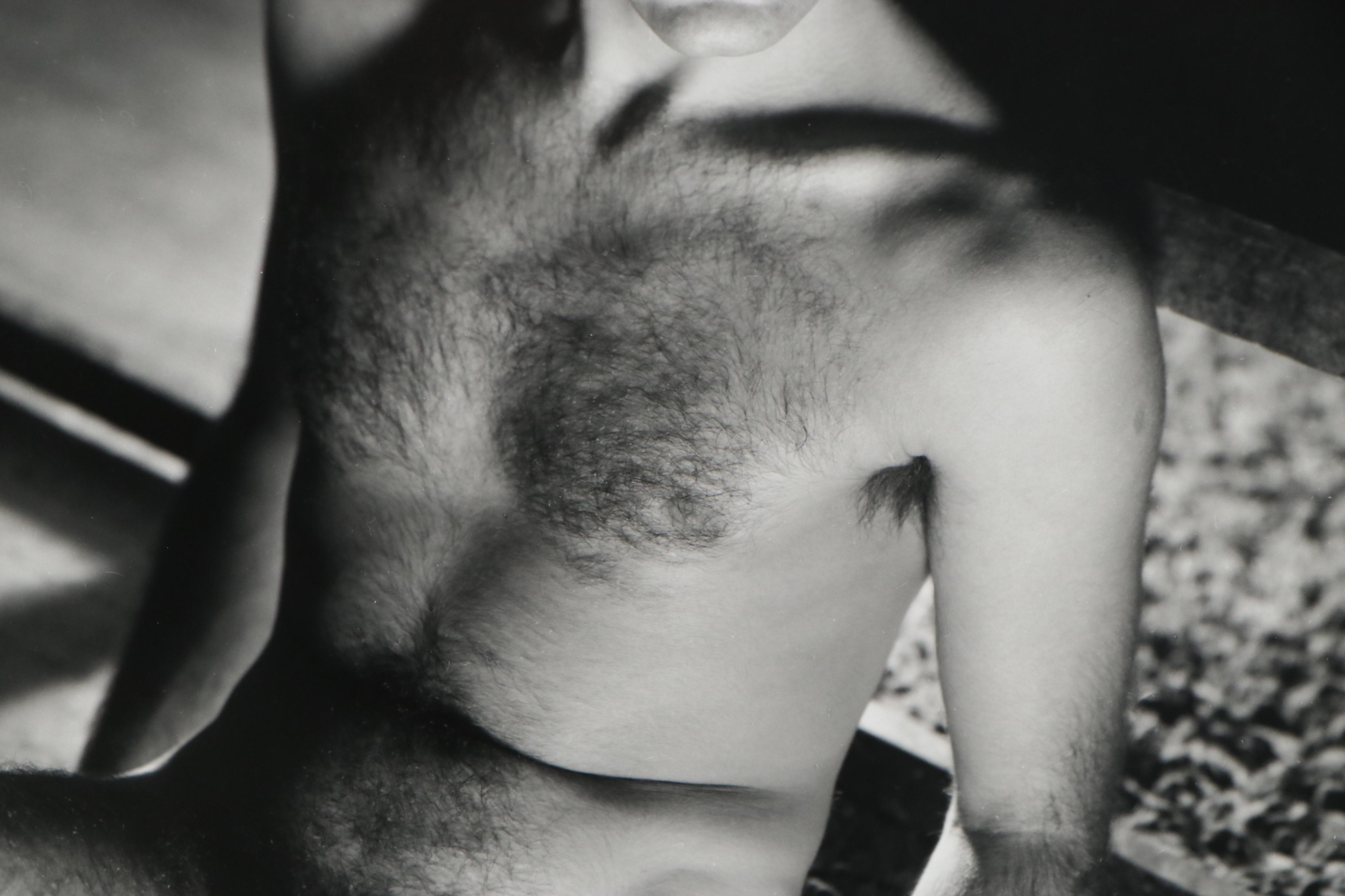 George Platt Lynes Silver Gelatin Photograph of Seated Male Nude