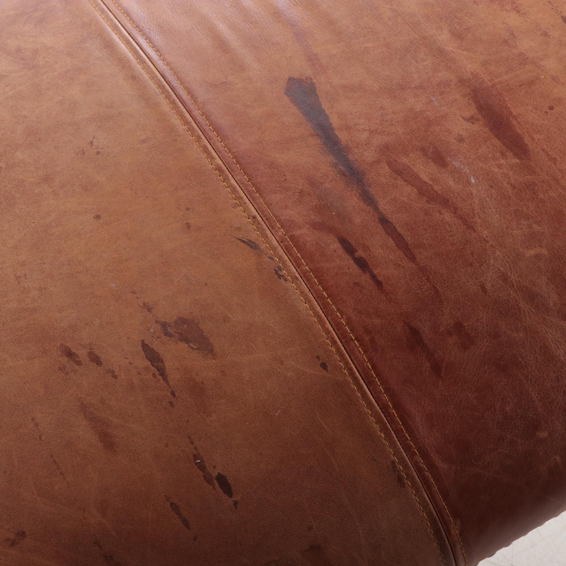 Stanley Furniture Hardwood and Studded Leather Bench