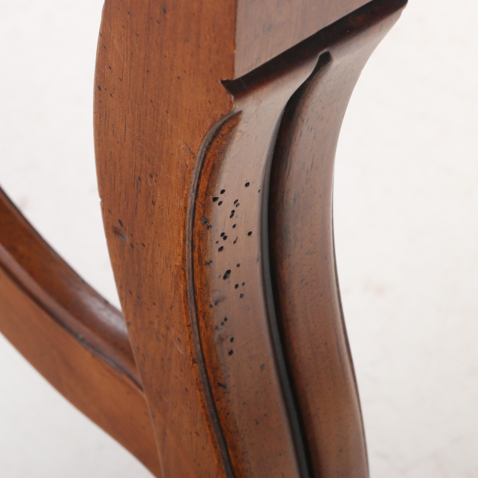 Stanley Furniture Hardwood and Studded Leather Bench