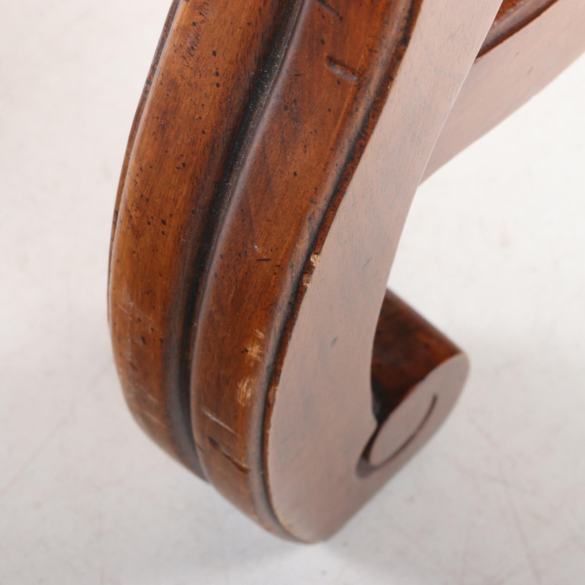 Stanley Furniture Hardwood and Studded Leather Bench