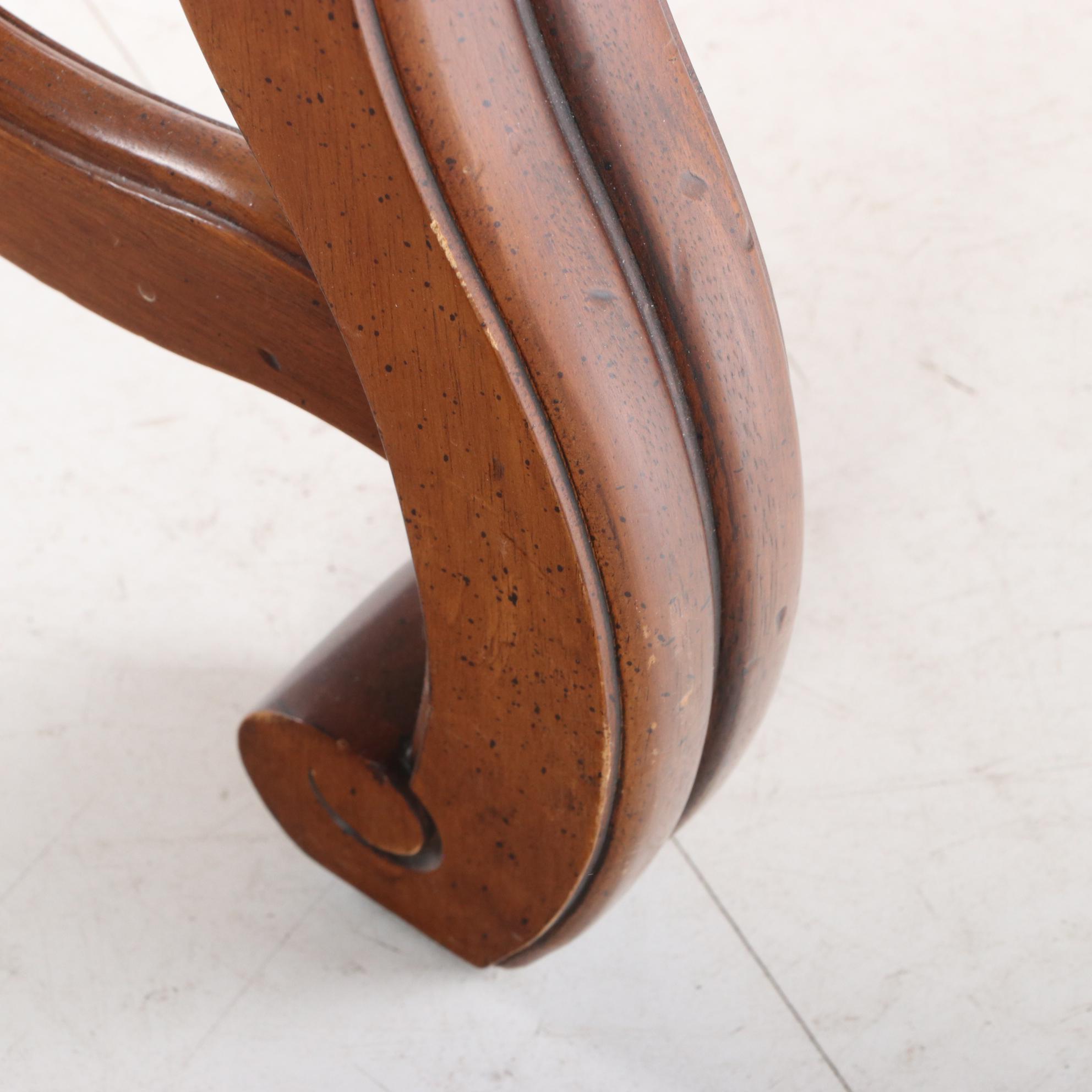 Stanley Furniture Hardwood and Studded Leather Bench