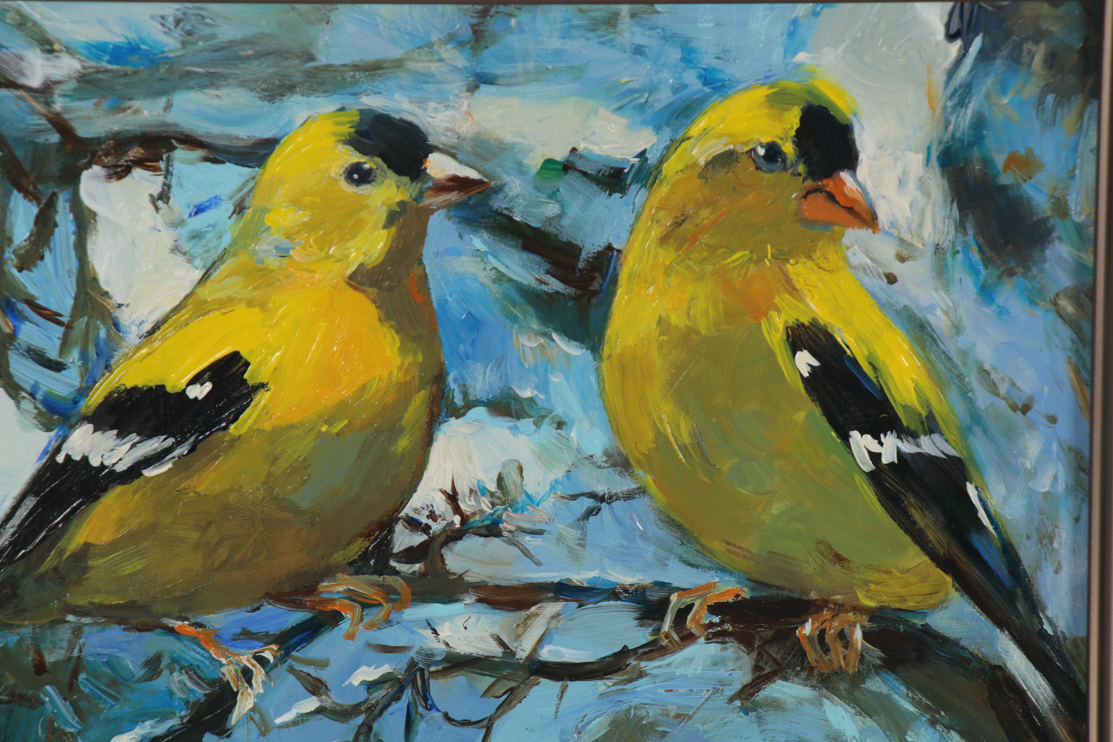 Adam Deda Oil Painting "Yellow Birds," 2020