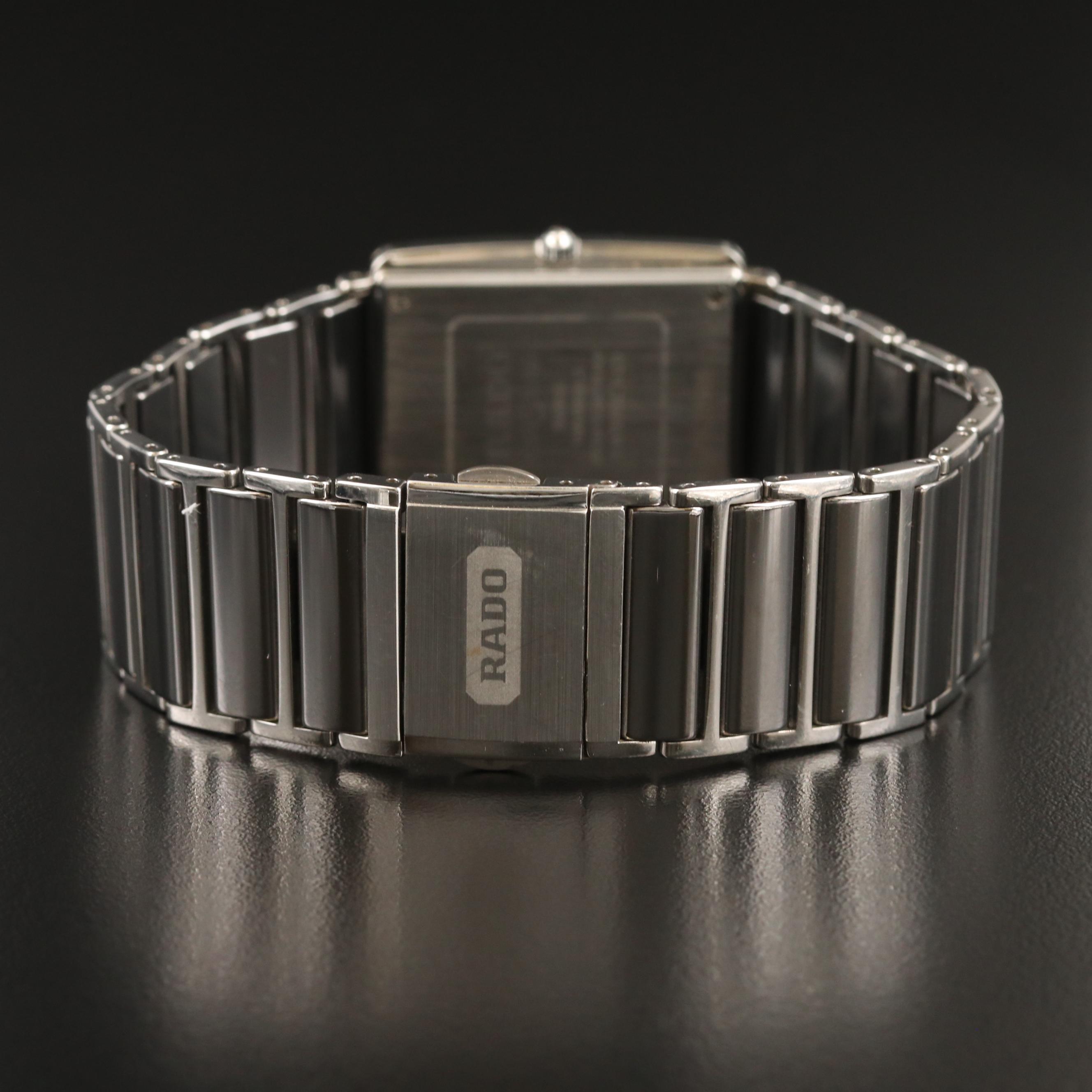 Rado "Diastar Jubilé" Ceramic Stainless Steel Watch with Diamond Accents