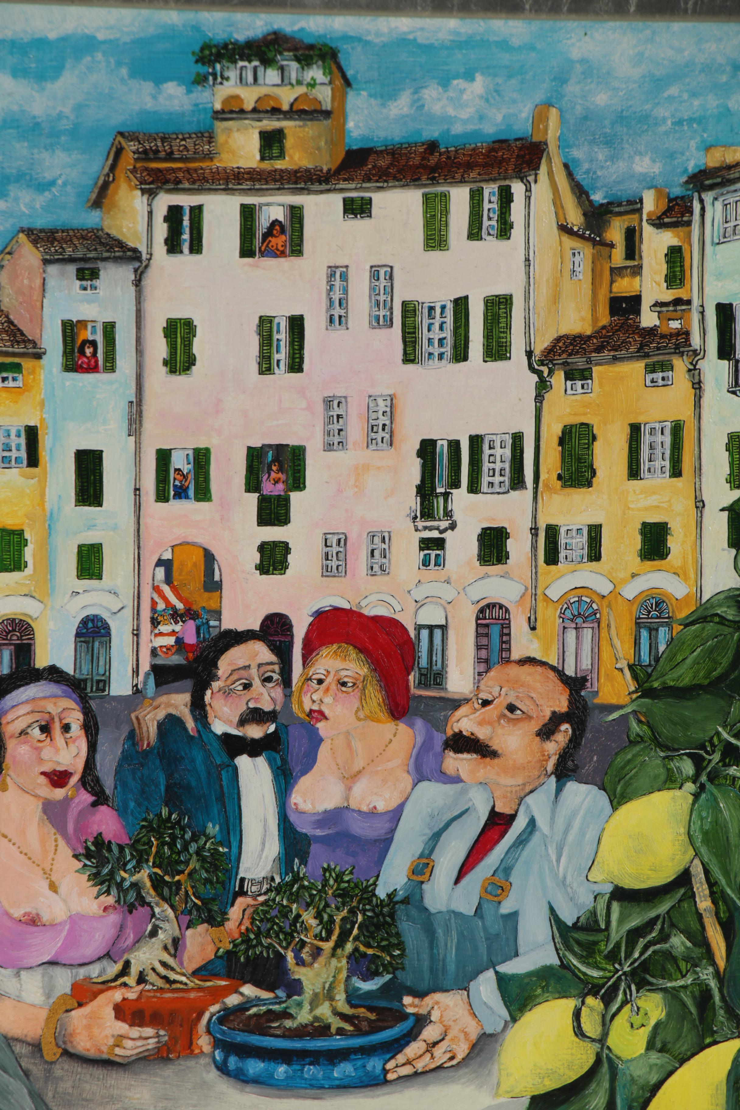 Adelano Cheli Italian Folk Art Oil Painting, 2007