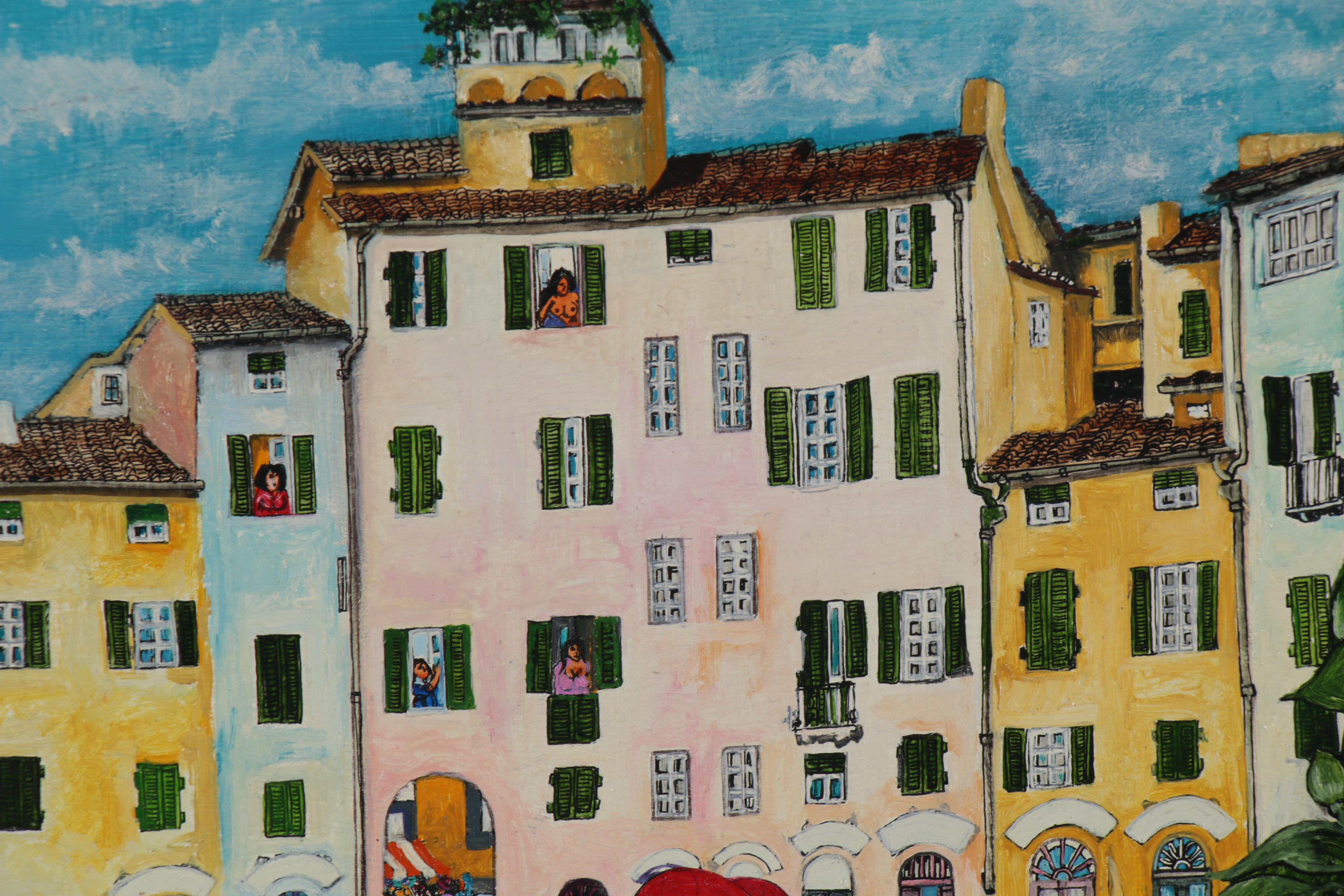 Adelano Cheli Italian Folk Art Oil Painting, 2007