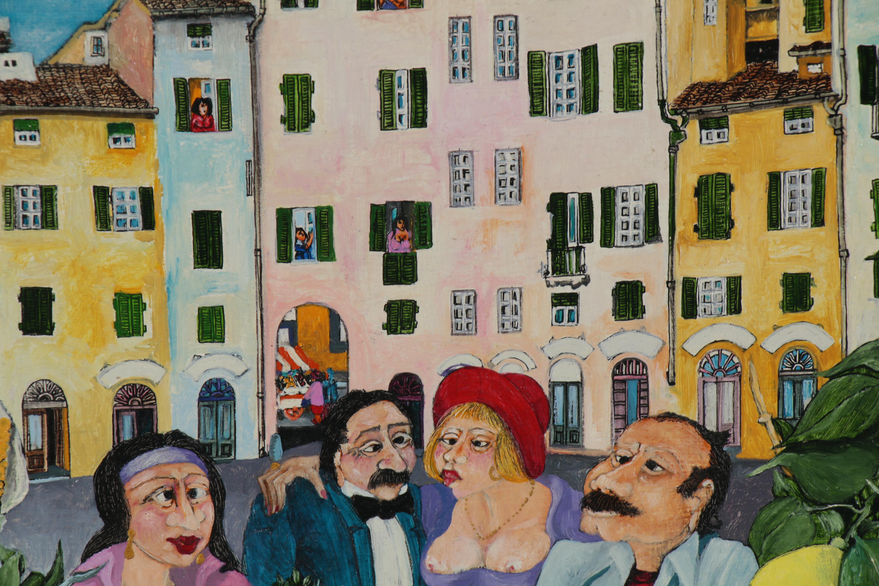 Adelano Cheli Italian Folk Art Oil Painting, 2007