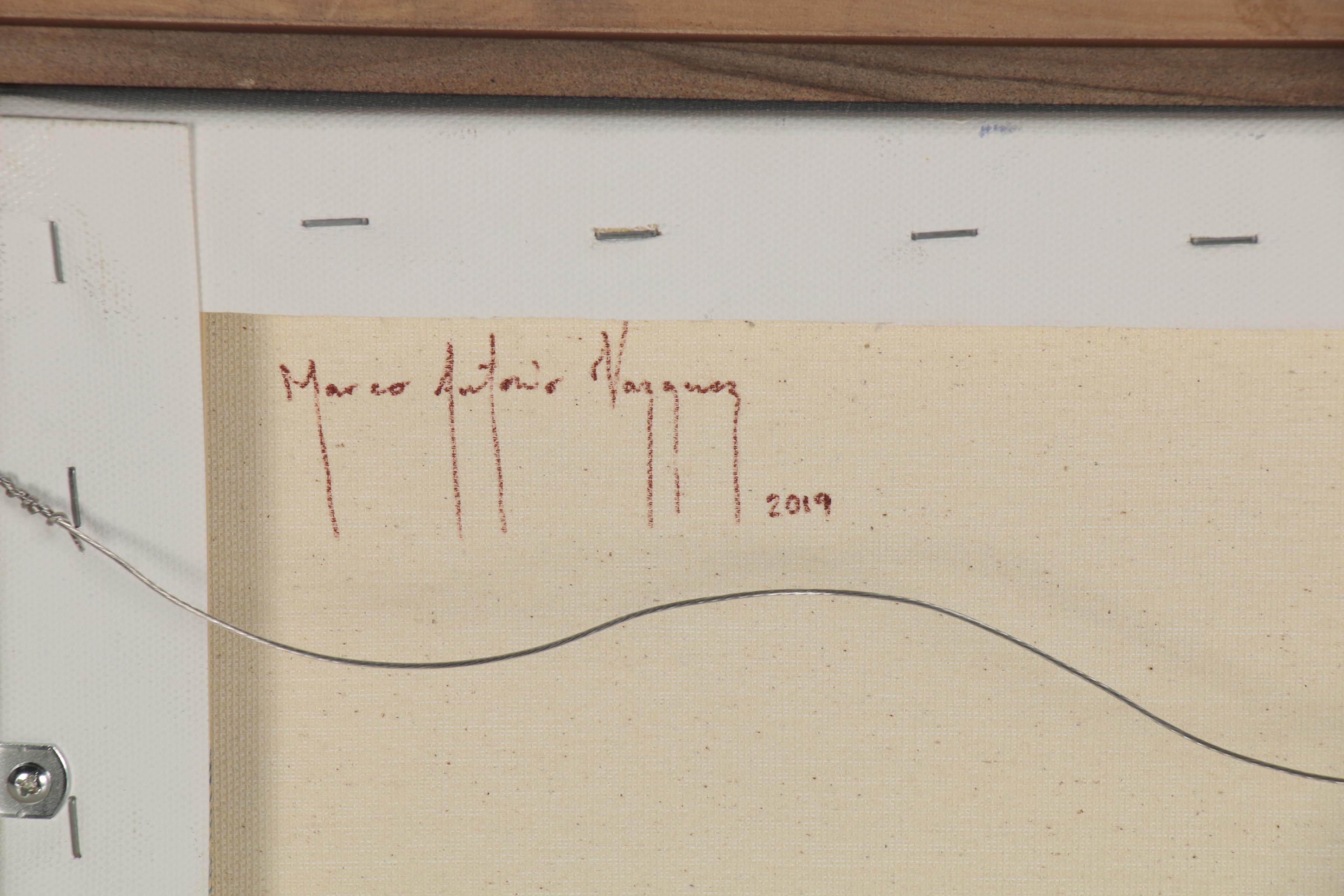 Marco Antonio Vazquez Oil Painting of a Wooden Boat, 2019