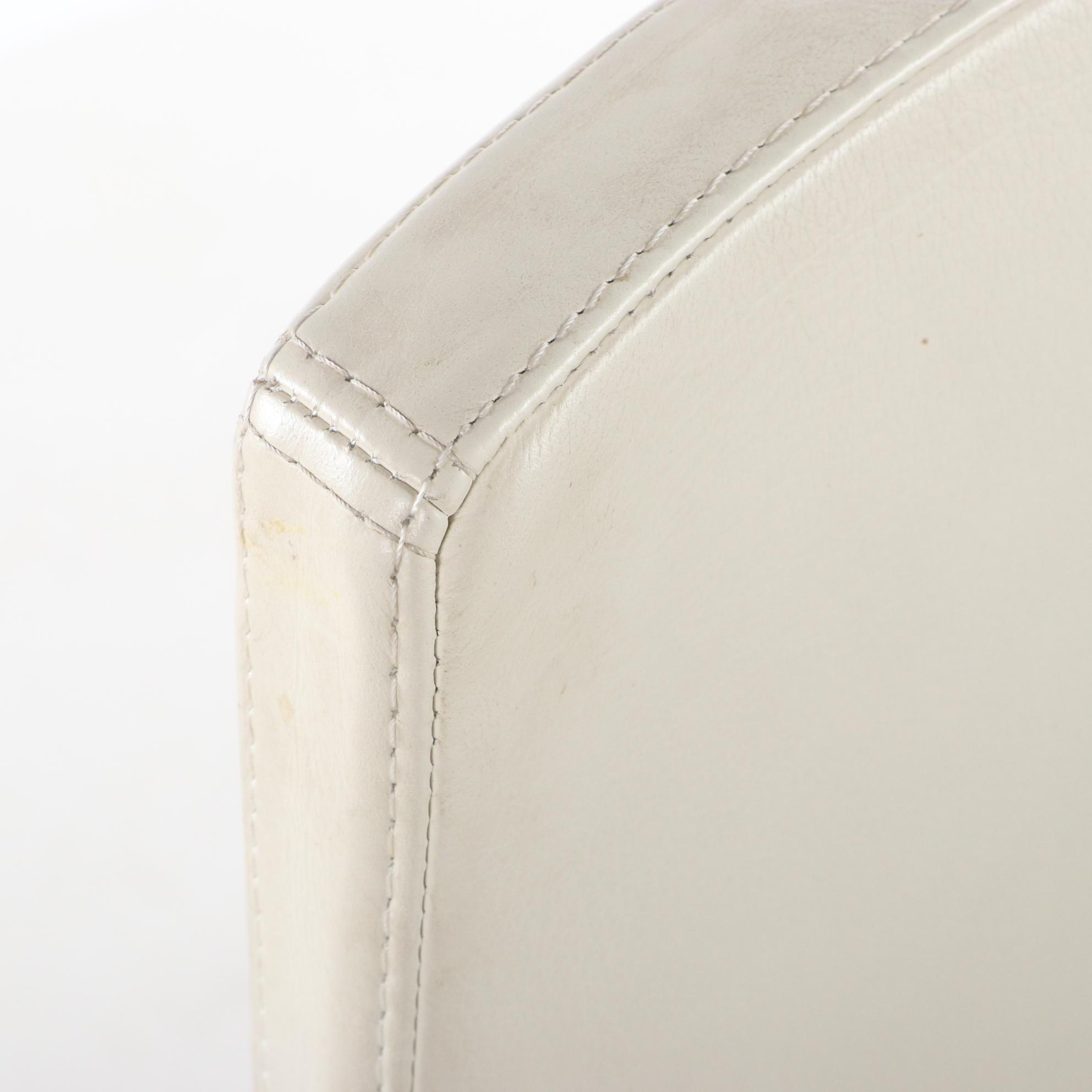 Pair of IKEA "Bernhard" Faux Leather Upholstered Counter Stools