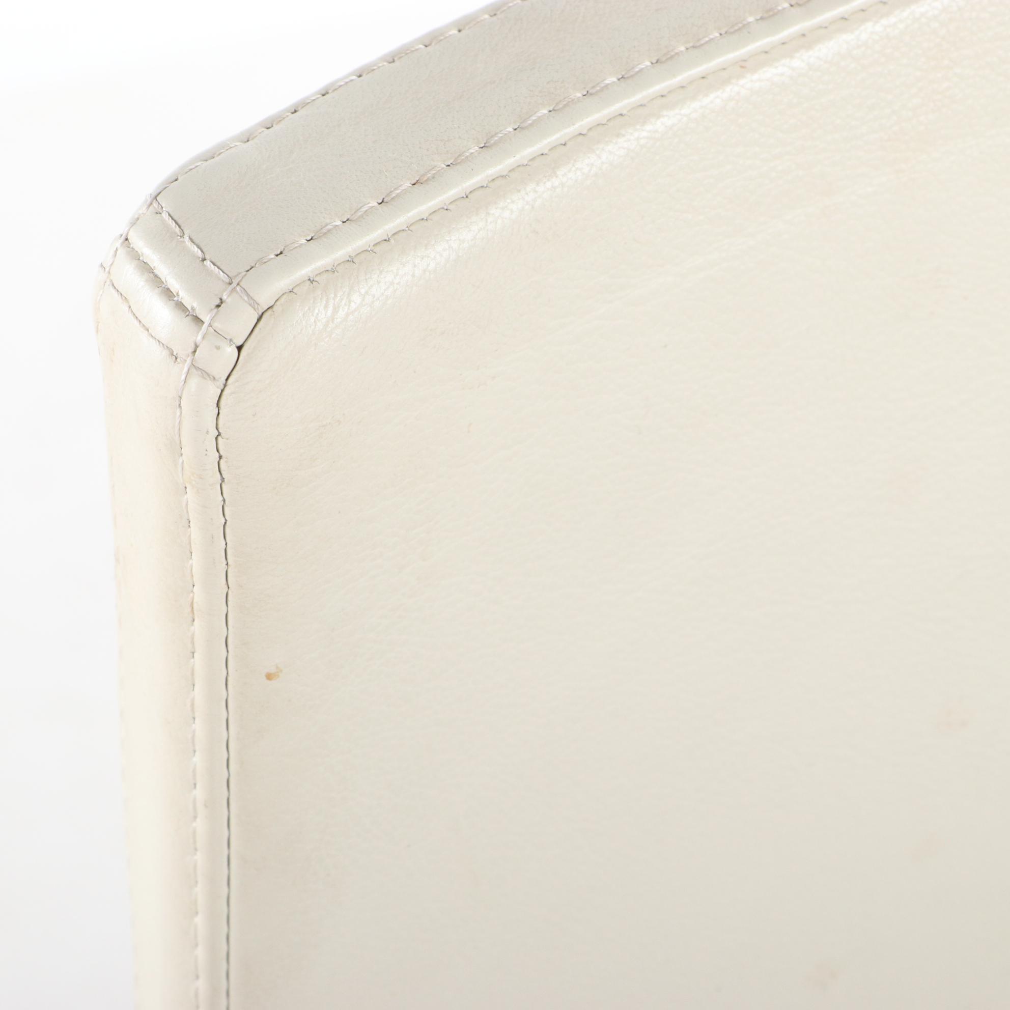 Pair of IKEA "Bernhard" Faux Leather Upholstered Counter Stools