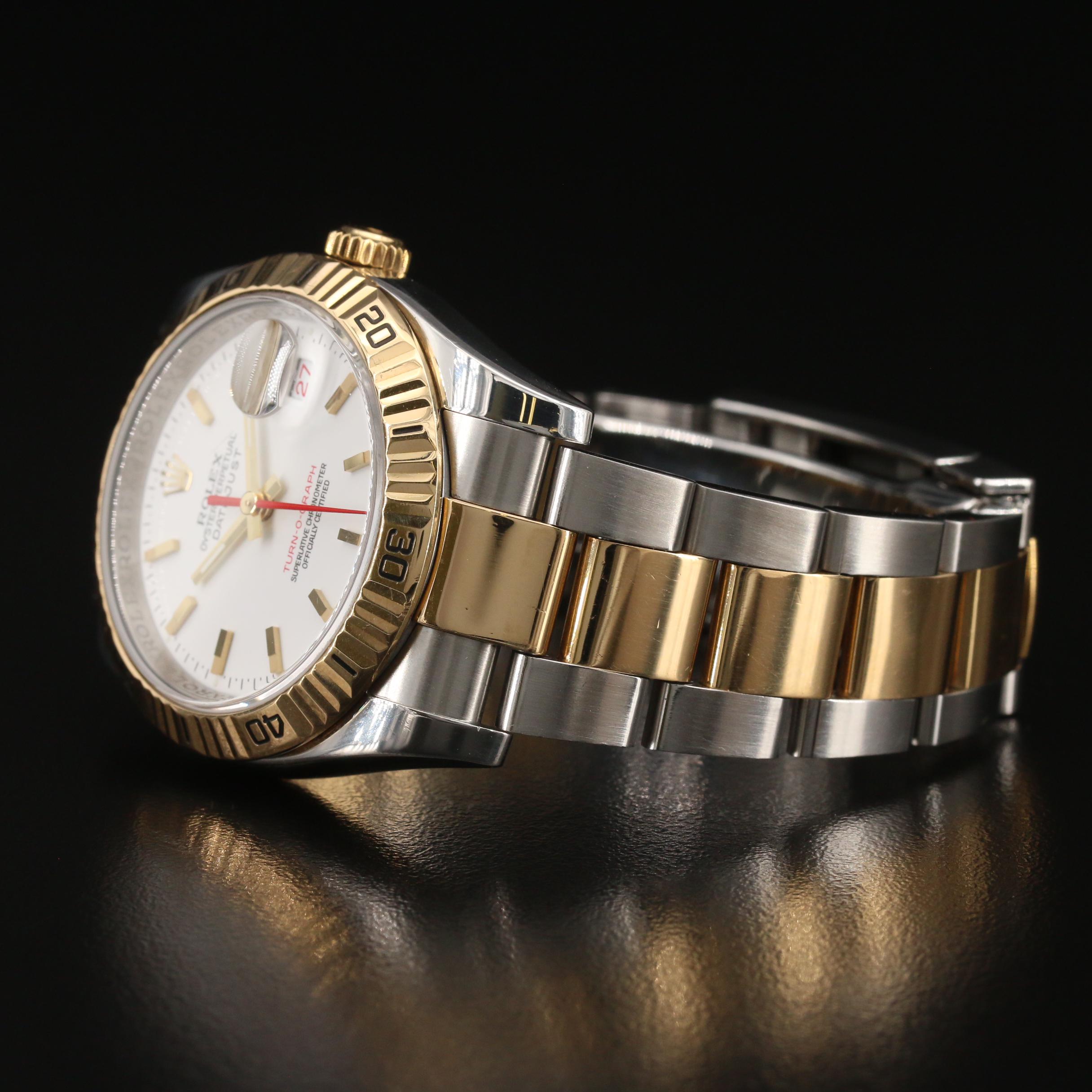 2005 Rolex Datejust Turn-O-Graph 18K Gold and Stainless Steel Watch