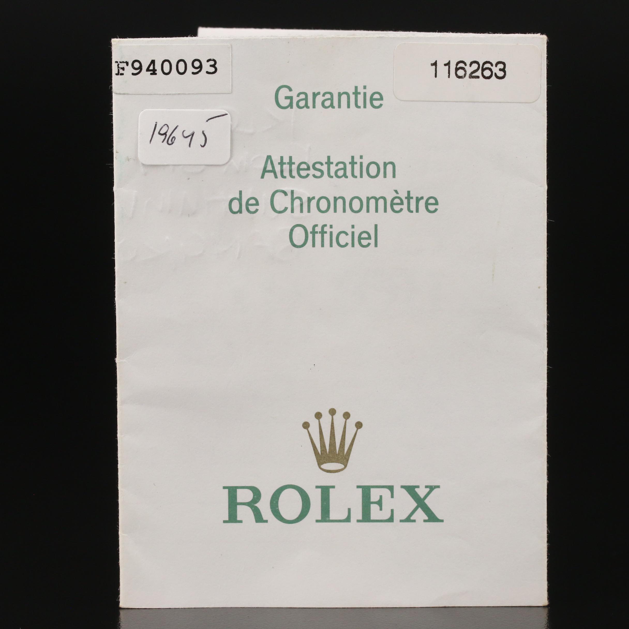 2005 Rolex Datejust Turn-O-Graph 18K Gold and Stainless Steel Watch